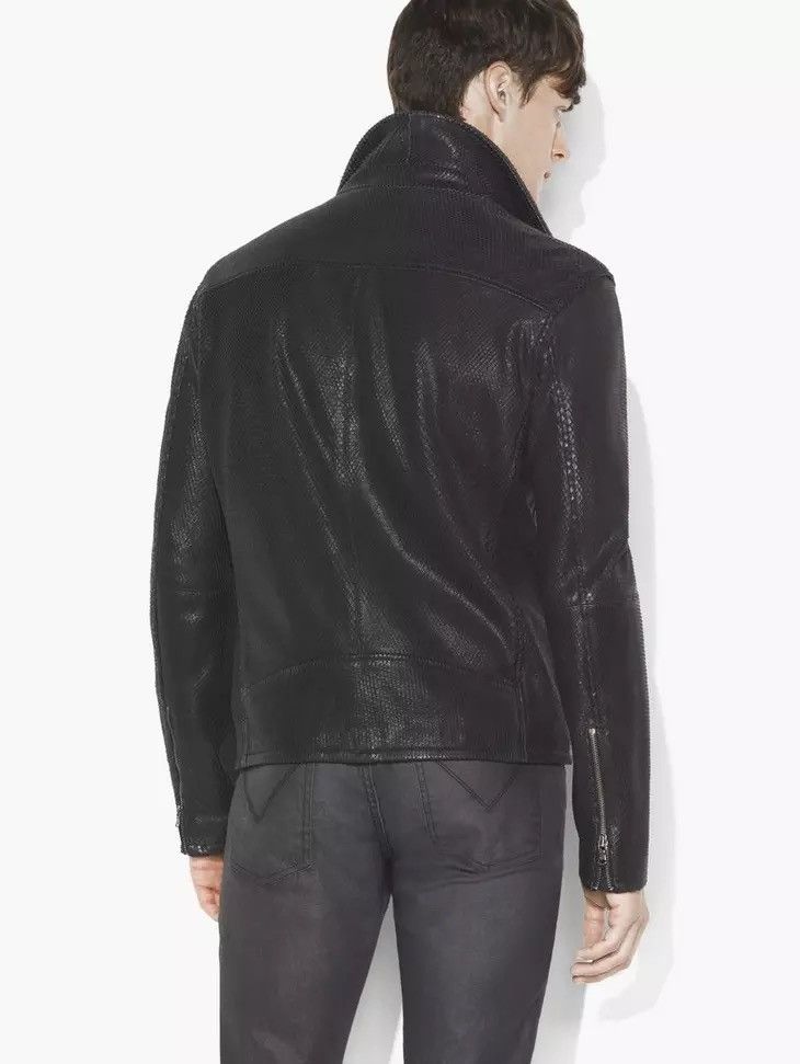 John Varvatos Scaled Leather Biker Jacket Size large Size US L / EU 52-54 / 3 - 2 Thumbnail