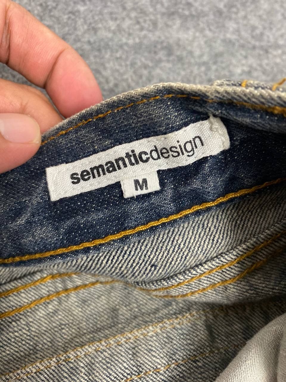 semanticdesign semantic design bondage style distressed denim Size US 33 - 15 Thumbnail