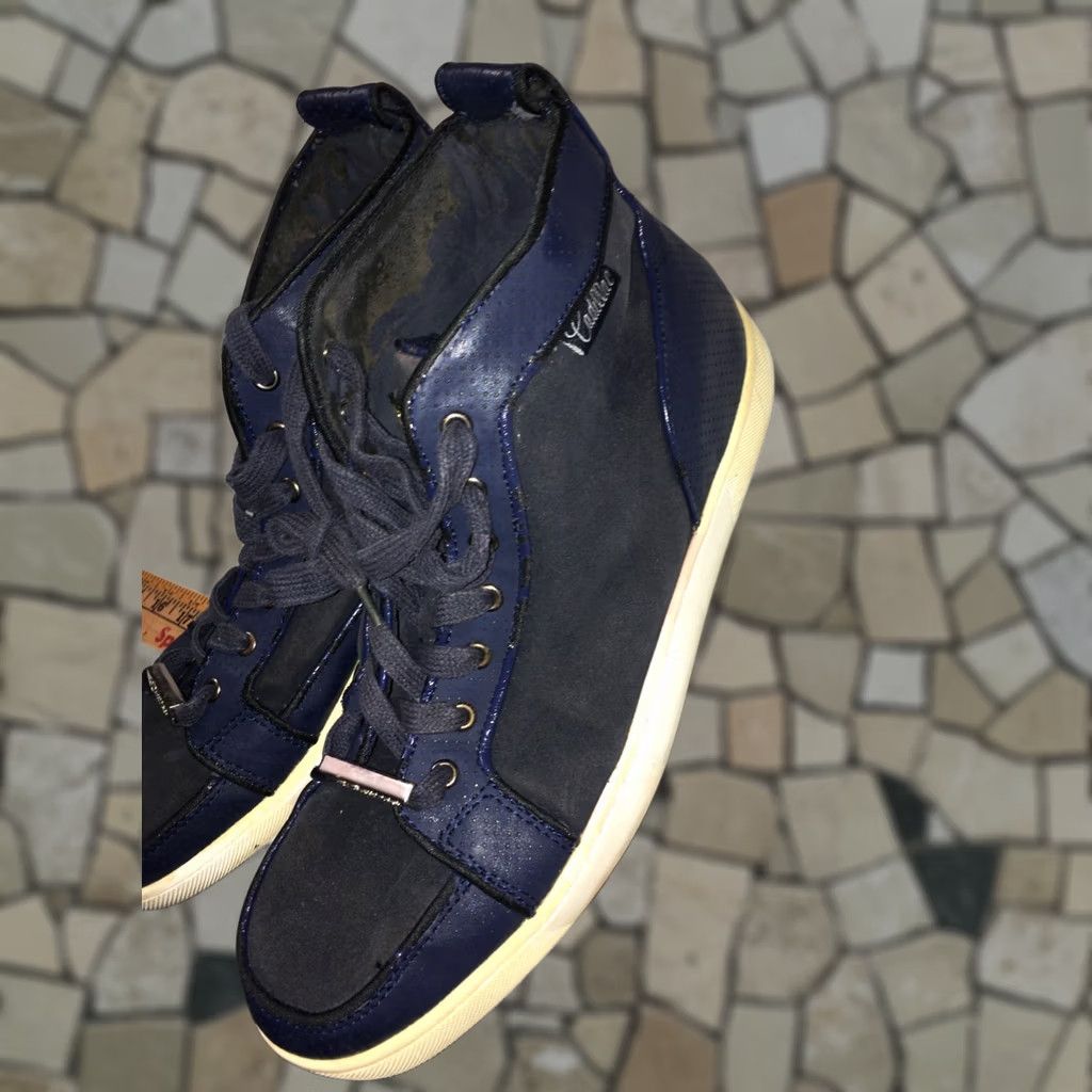 Vintage GM Cadillac Hi Top Mens Basketball Sneakers BLUE BLACK US 11 Sneaker Athletic Cadarro? Size US M / EU 48-50 / 2 - 1 Thumbnail