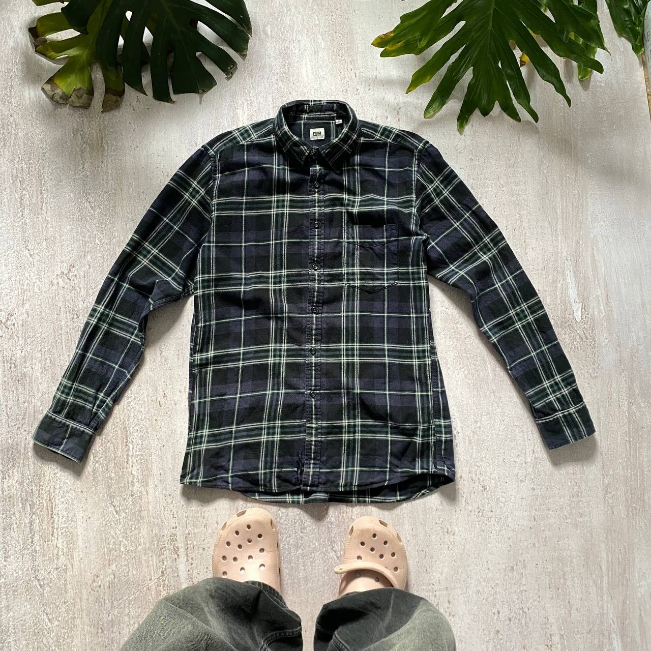 Japanese Brand × Uniqlo × Vintage VINTAGE Y2K UNIQLO DISSTRESSED AMAZING FLANNEL SHIRT 141 Size US M / EU 48-50 / 2 - 2 Thumbnail