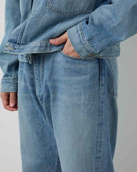 Unlikely Time Travel Wide Denim Jeans - 1977 wash indigo