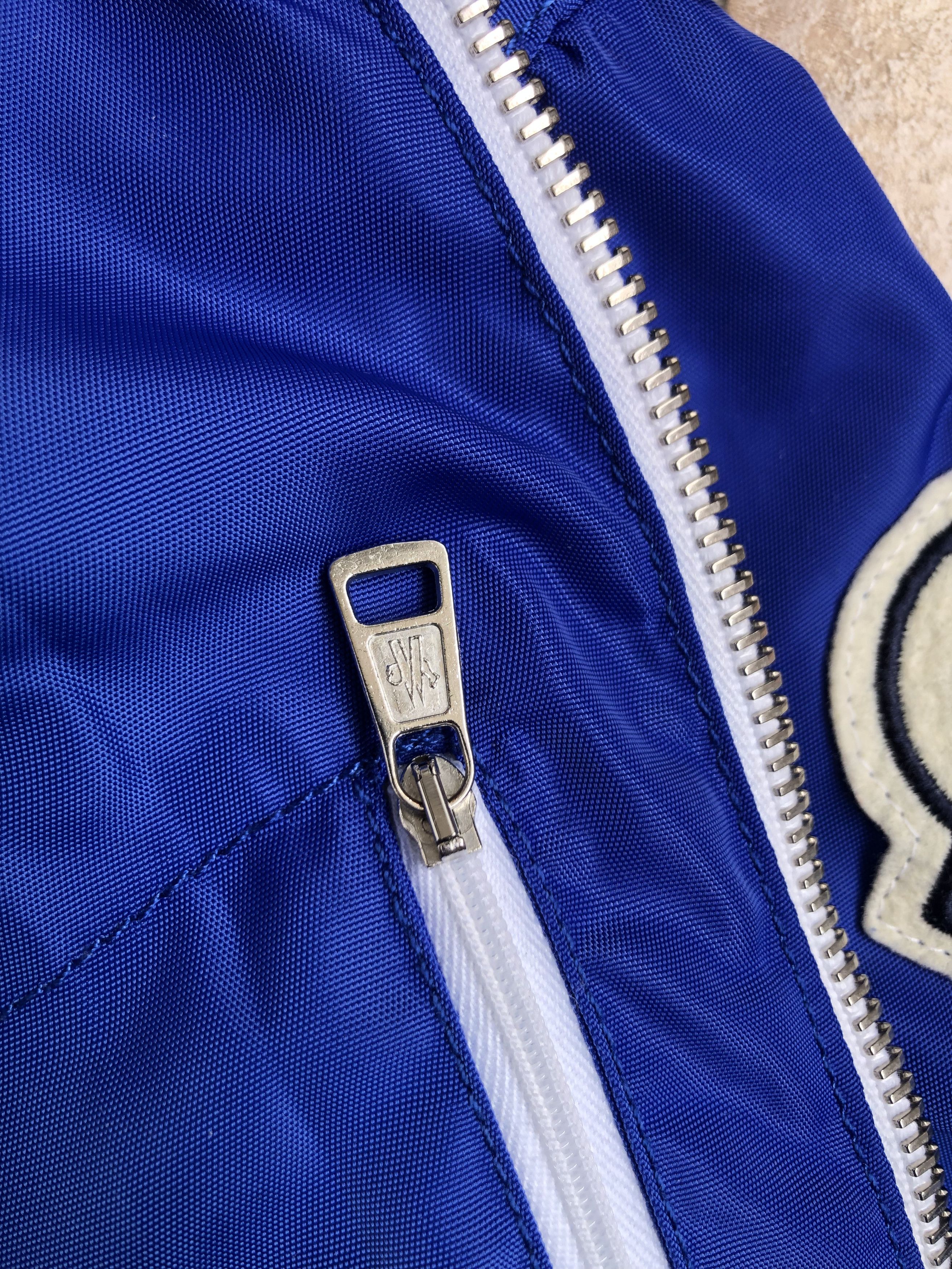 Moncler Moncler Big Logo Blue Lightweight Jacket Size 3 Size US L / EU 52-54 / 3 - 20 Thumbnail