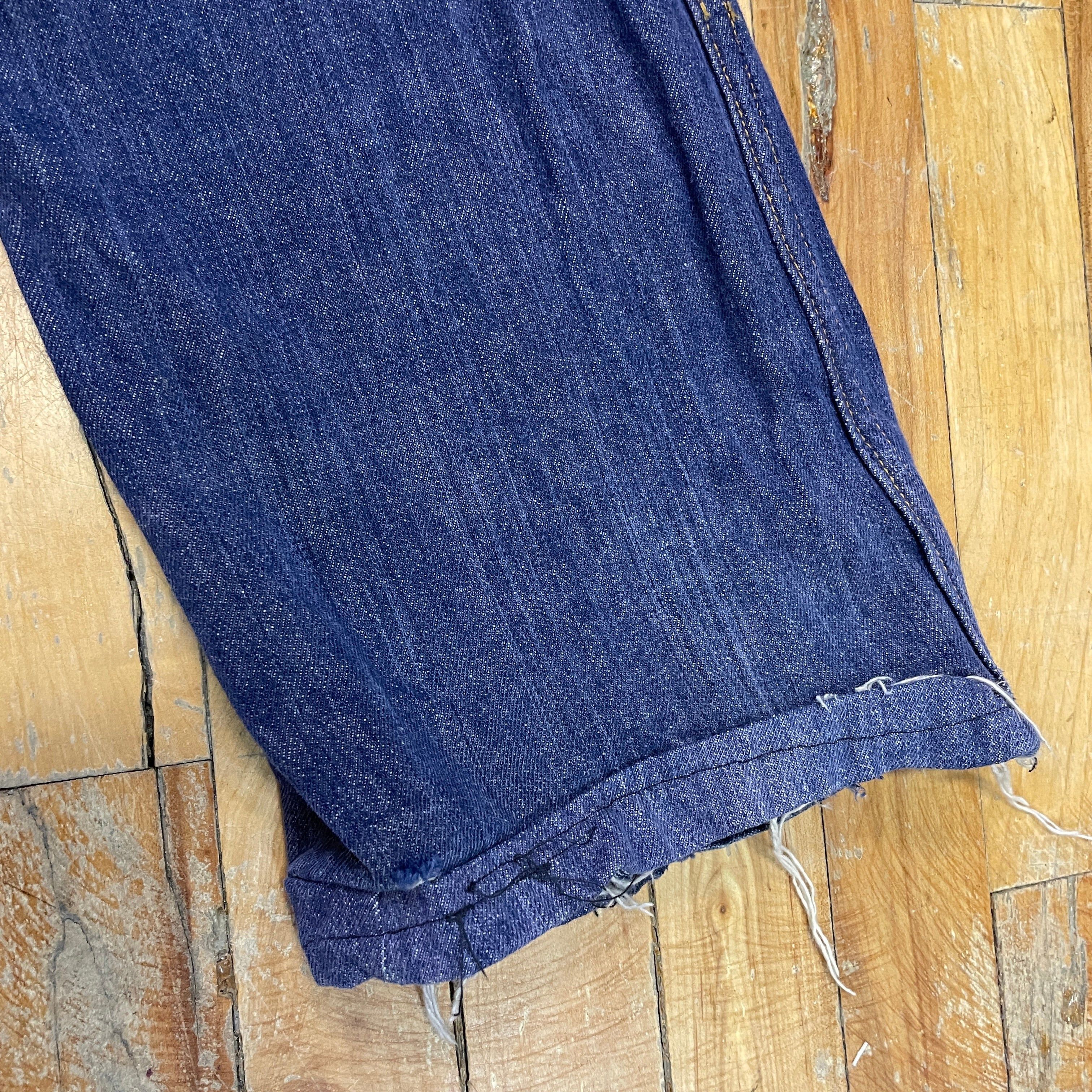 Other Vintage Mended Indigo Denim Boot Cut Jeans 28" Waist Size 28" / US 6 / IT 42 - 7 Thumbnail