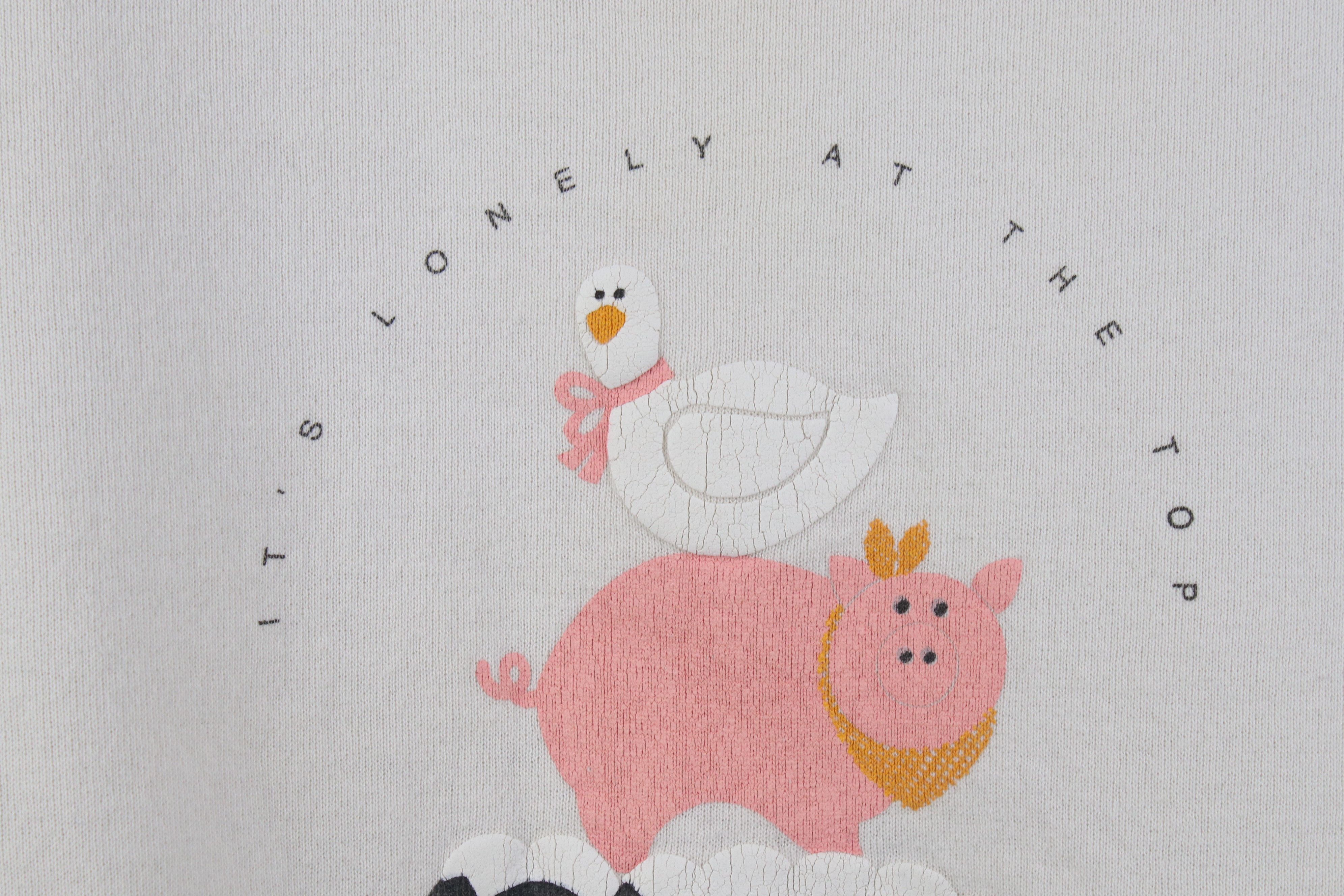 Vintage Vintage 80s Country Animals Puff Paint Sweatshirt USA Size L / US 10 / IT 46 - 5 Thumbnail