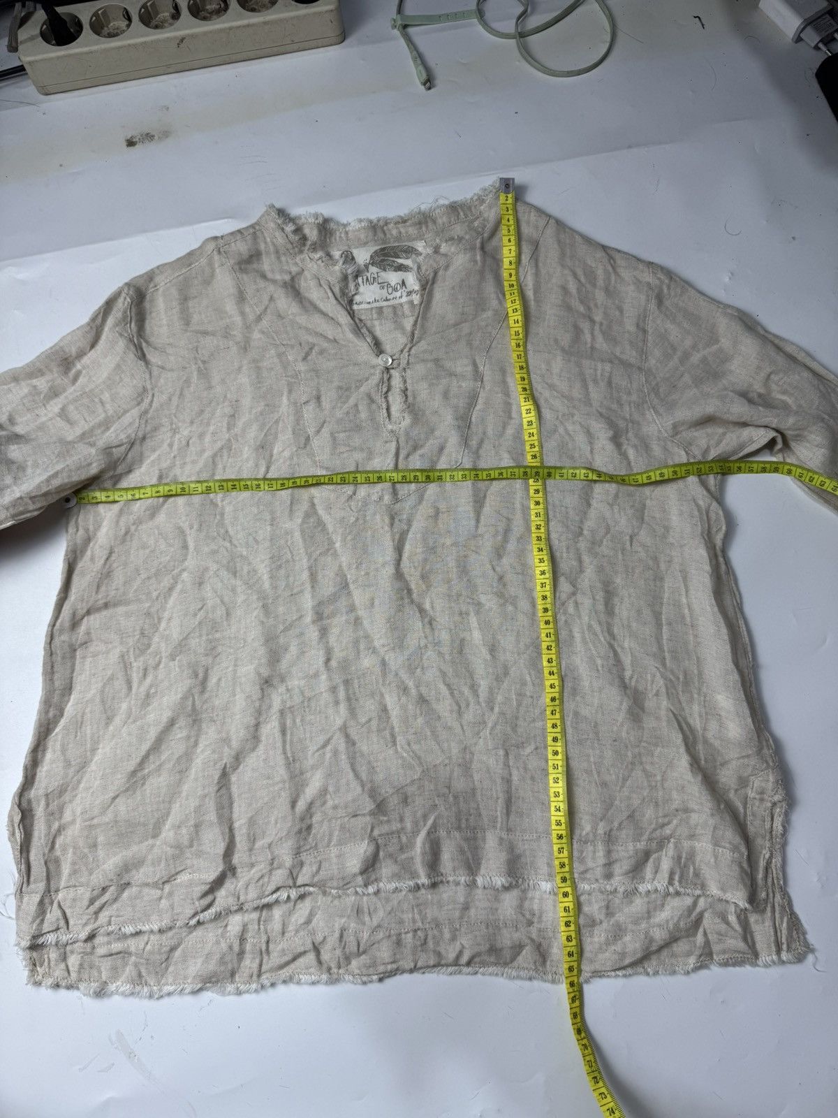 If Six Was Nine × Japanese Brand × Y's for Men Goa Indiana Linen Mid Sleeve Yohji Kapital Styled Size US M / EU 48-50 / 2 - 8 Thumbnail