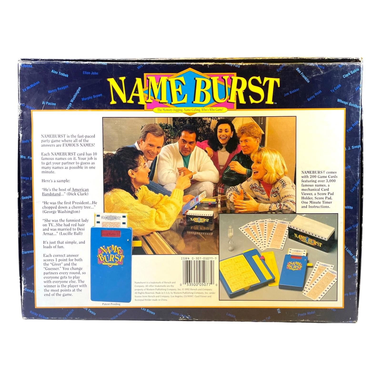 Other Vintage 1992 Name Burst Board Game Complete Trivia Game 90s Size ONE SIZE - 2 Thumbnail