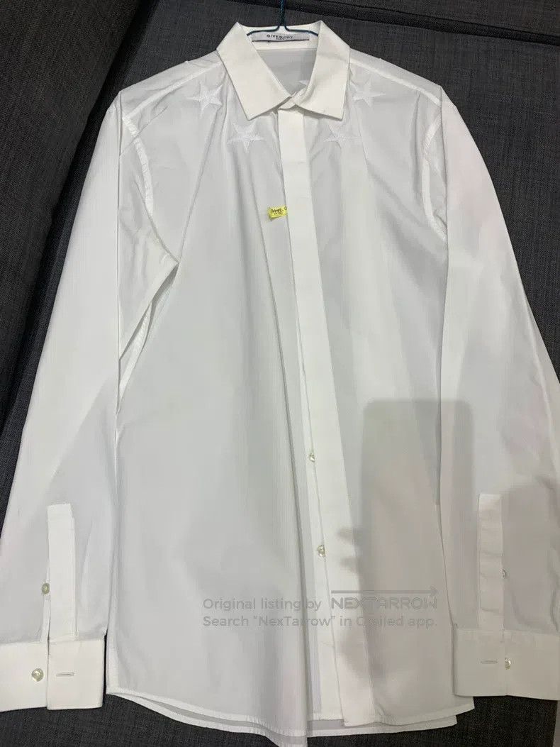 Givenchy Givenchy Five-Star White Embroidered Shirt Size US XXS / EU 40 - 1 Thumbnail