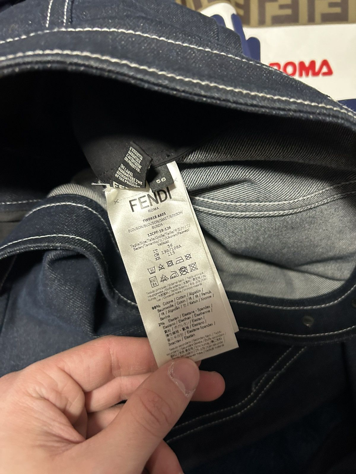 Fendi Fendi Roma denim jacket Size US XL / EU 56 / 4 - 6 Thumbnail