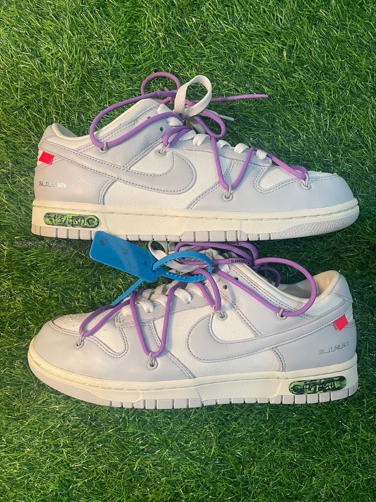 Pre-owned Nike Off White Dunk Lot 47 Of 50 Shoes In Purple