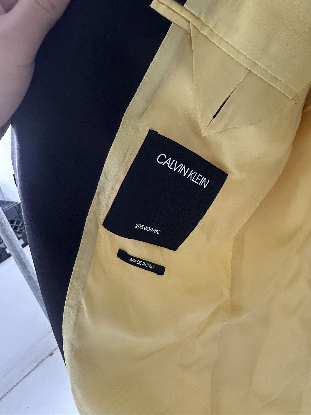 Calvin Klein 205W39NYC × Raf Simons Calvin Klein 205w39nyc Raf Simons Baby Yellow Tuxedo Jacket Size 48R - 8 Thumbnail