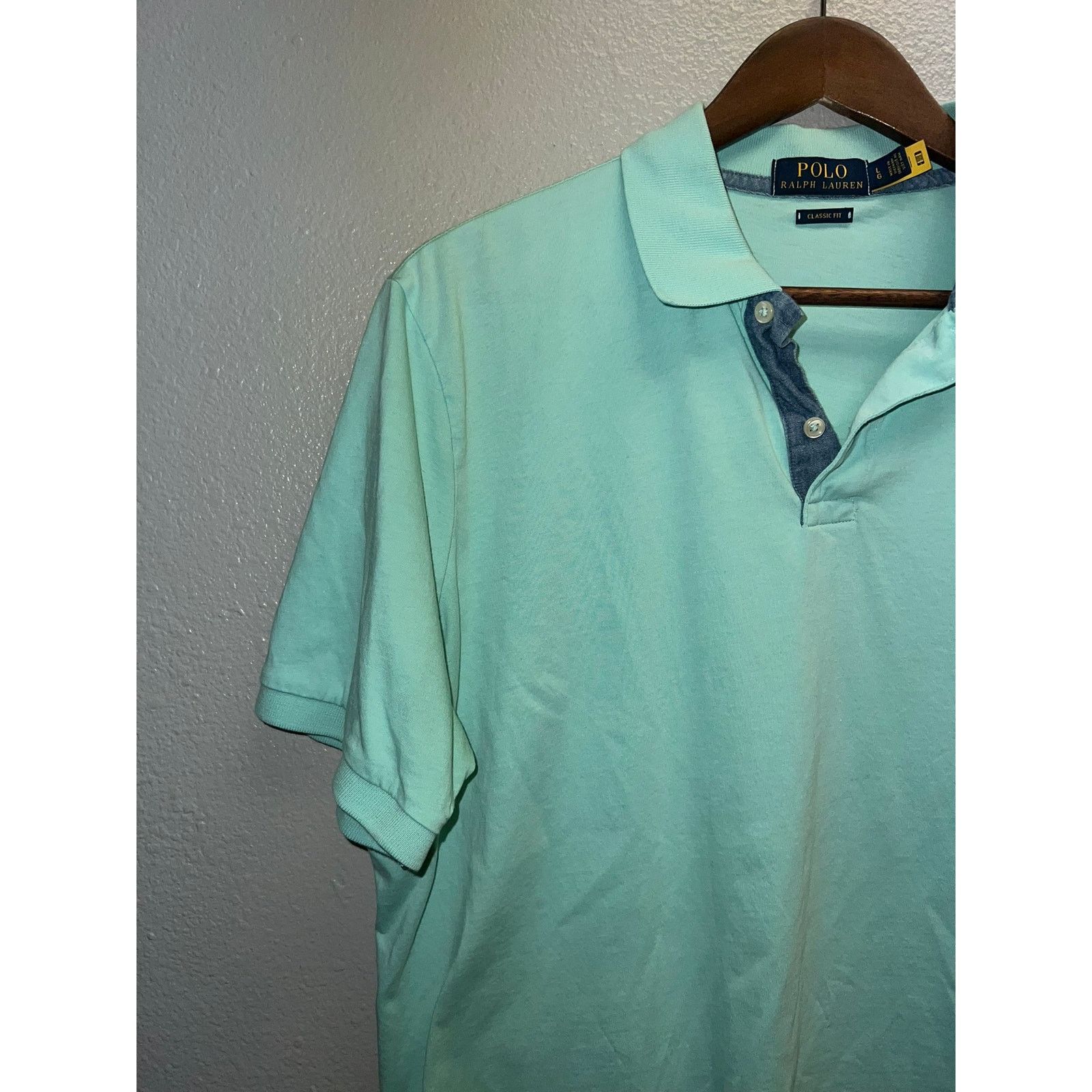 Polo Ralph Lauren Polo Ralph Lauren Polo Shirt Classic Fit Turquoise SS Large Size US L / EU 52-54 / 3 - 5 Thumbnail