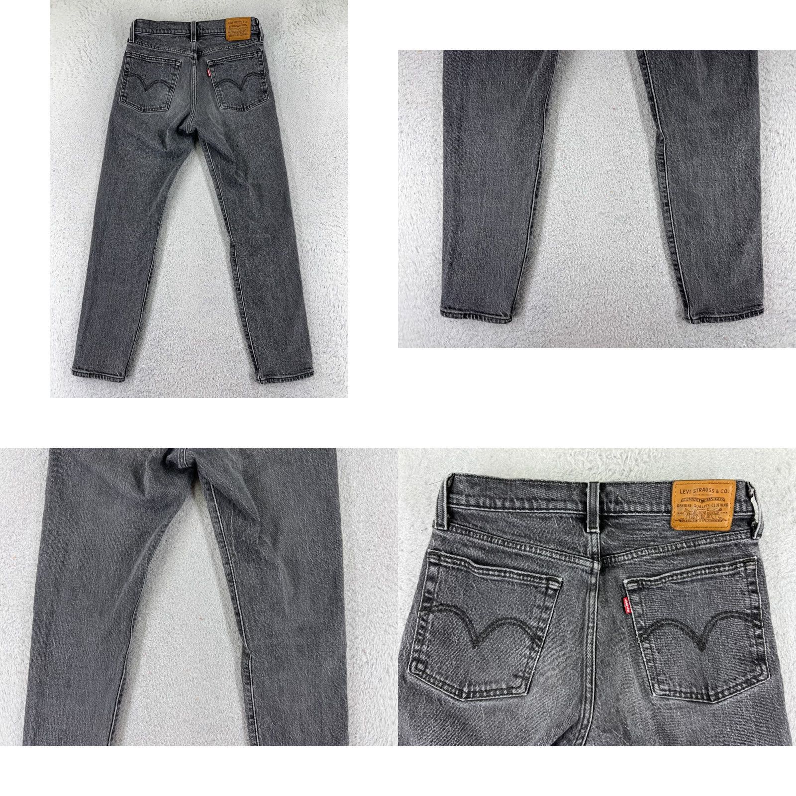 Levi's Levi's Wedgie Fit Jeans Women 26 Black Denim Mid Rise 5-Pocket Stretch Distressed Regular Retro Womens Size 26" / US 2 / IT 38 - 10 Thumbnail