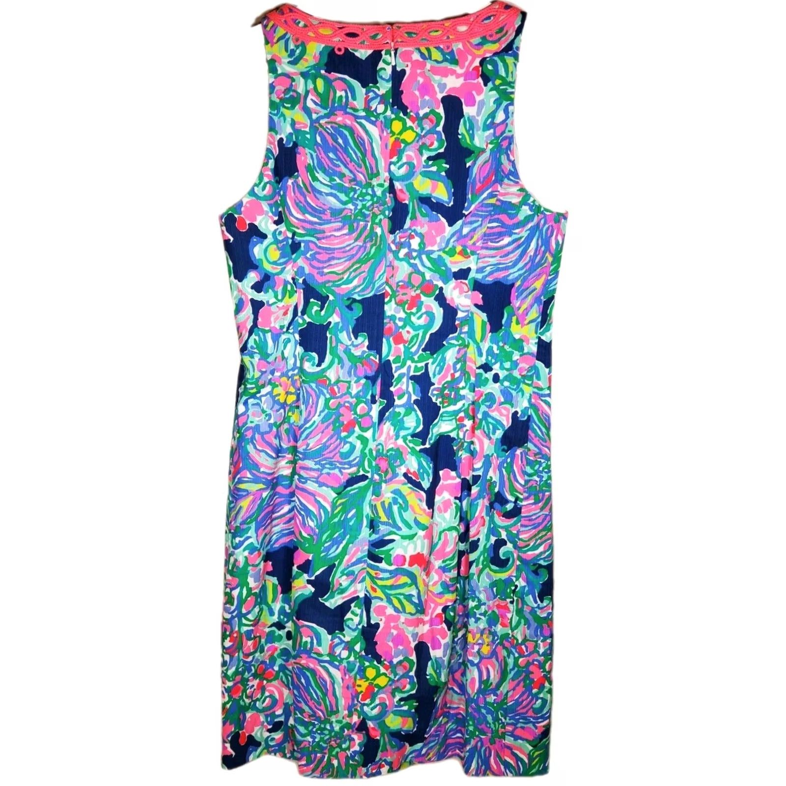 Lilly Pulitzer Lilly Pulitzer Ryder Shift Dress in Seaside Allure Escapade Bead Lace Womens 4 Size S / US 4 / IT 40 - 4 Thumbnail
