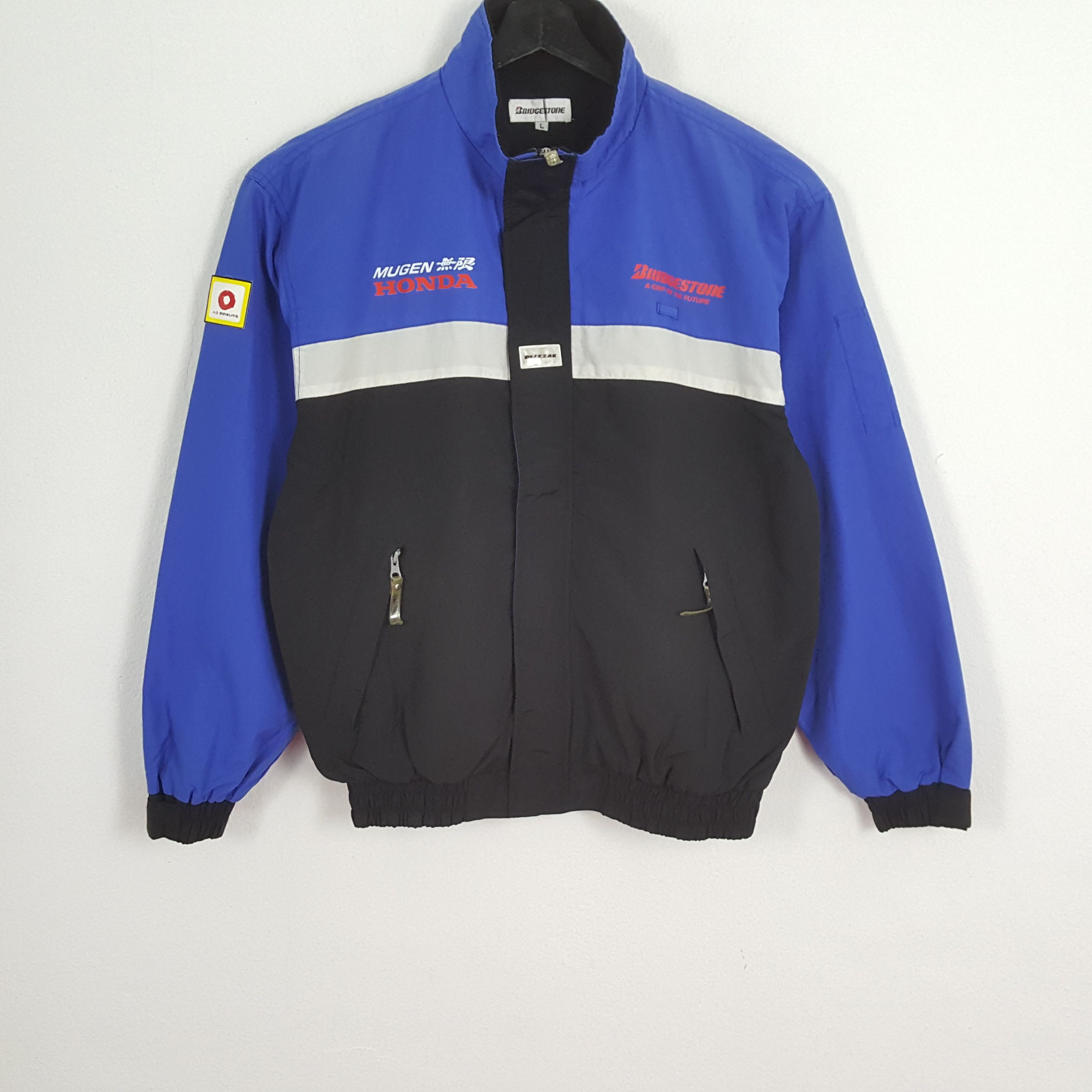 Vintage BRIDGESTONE X MUGEN HONDA Custom Art Jacket Size US L / EU 52-54 / 3 - 3 Thumbnail