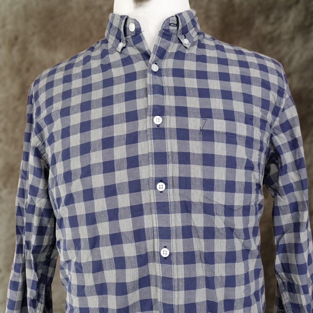 J.Crew J.CREW MERCANTILE FLEX BLUE GREY CHECK BUTTON-DOWN SHIRT MENS SIZE L LARGE Size US L / EU 52-54 / 3 - 1 Thumbnail