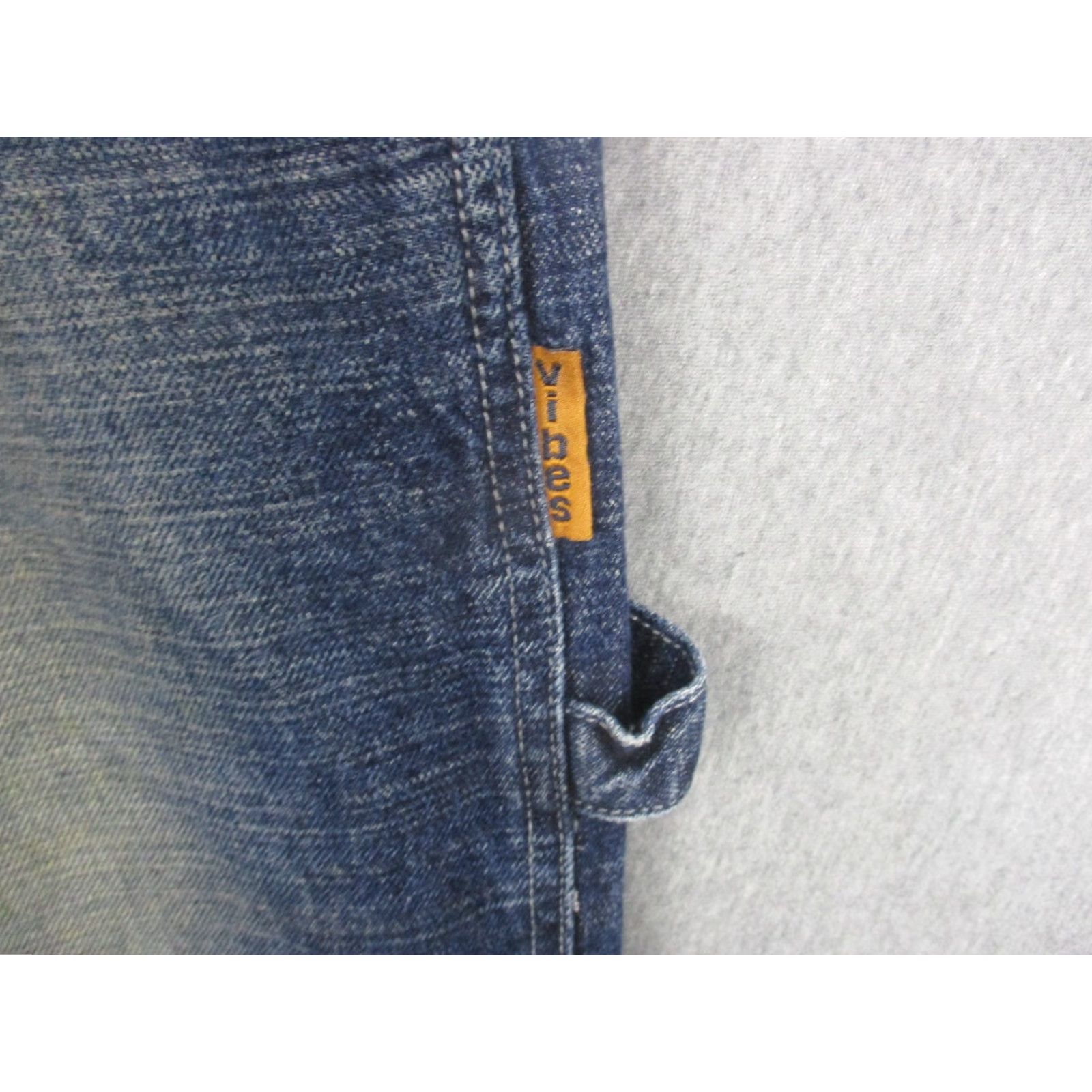 VIBE Vibes Jeans Mens 36x34 Blue Relaxed Fit Carpenter Straight Leg Denim Workwear Size US 36 / EU 52 - 3 Thumbnail