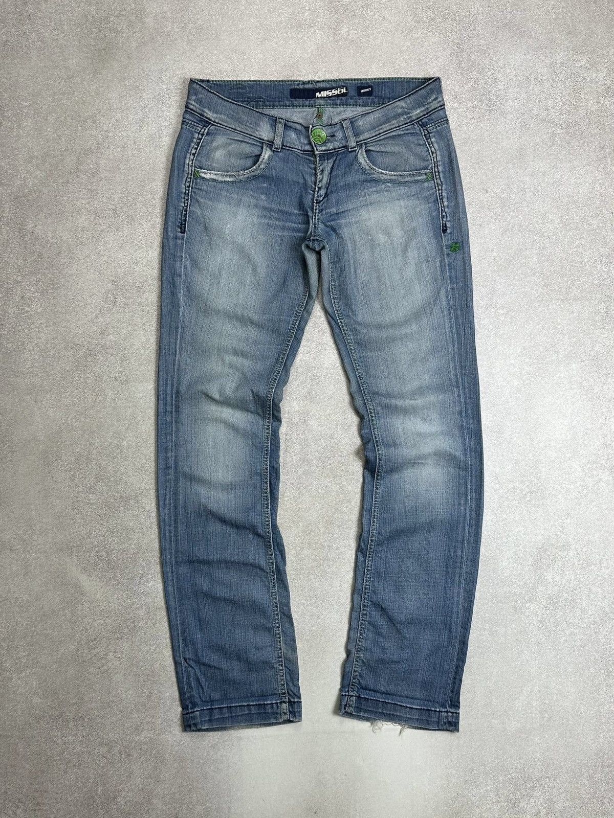 Miss Sixty Vintage Miss Sixty Womans Flared Low Waist Jeans 31 Rare Size 31" - 5 Thumbnail