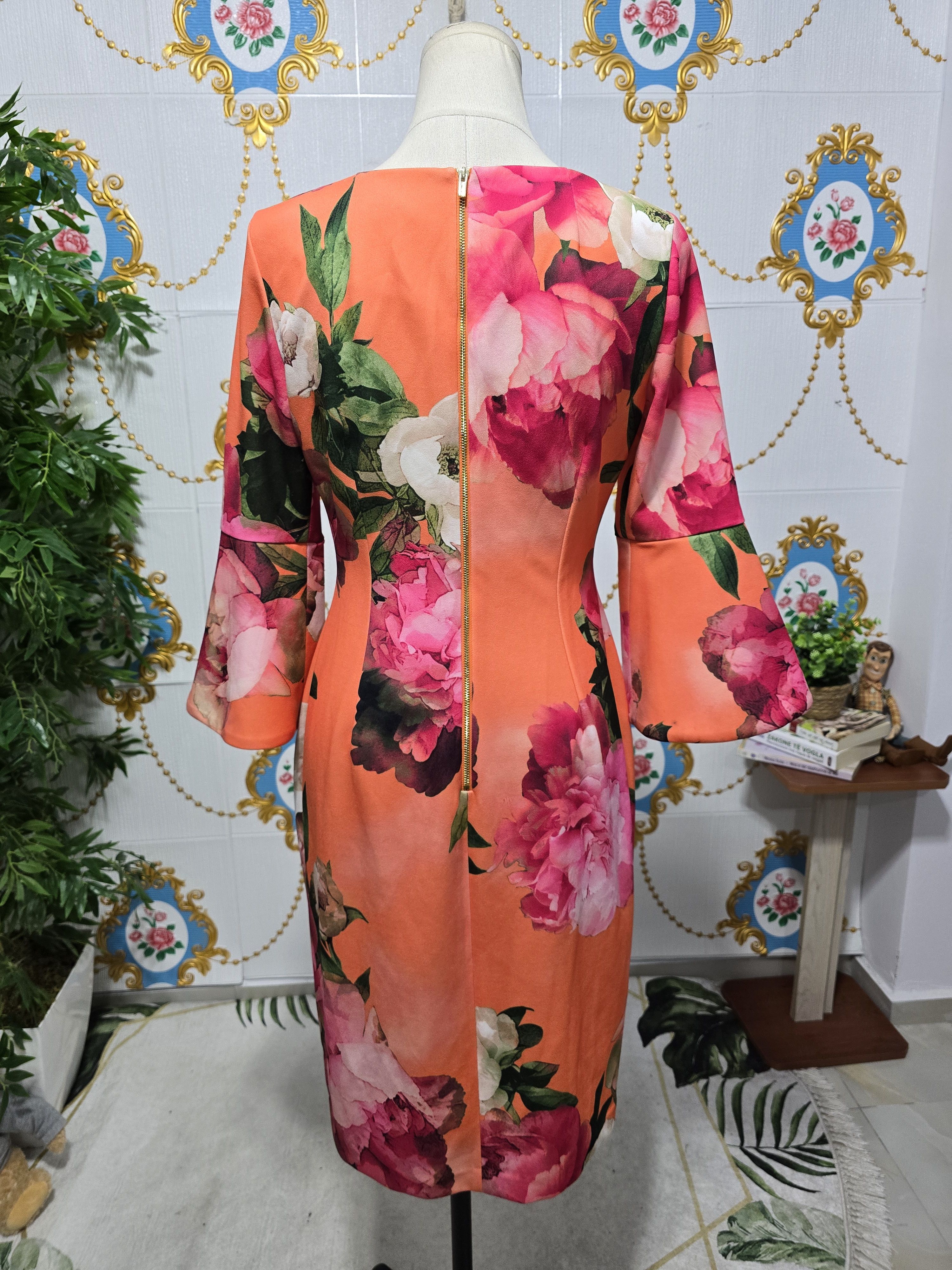 Calvin Klein CALVIN KLEIN dress women size MEDIUM flowers pattern Size M / US 6-8 / IT 42-44 - 10 Thumbnail