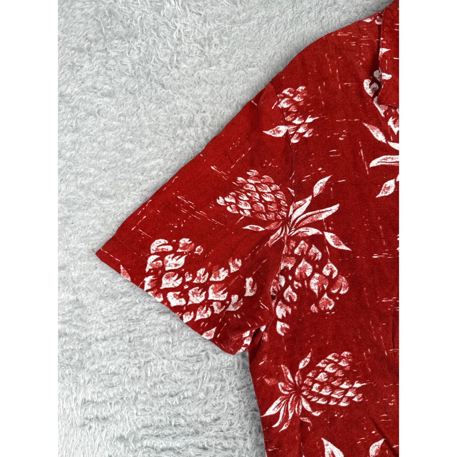 George George Shirt Adult M Red White Floral Button Up Hawaiian Rayon Size US M / EU 48-50 / 2 - 3 Thumbnail