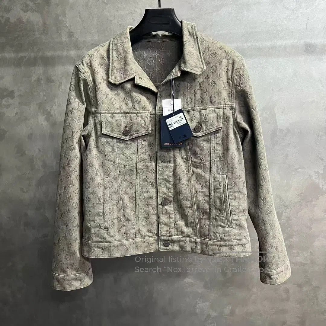 Louis Vuitton Louis Vuitton Brown Monogram Collar Denim Jacket. Size US M / EU 48-50 / 2 - 1 Thumbnail