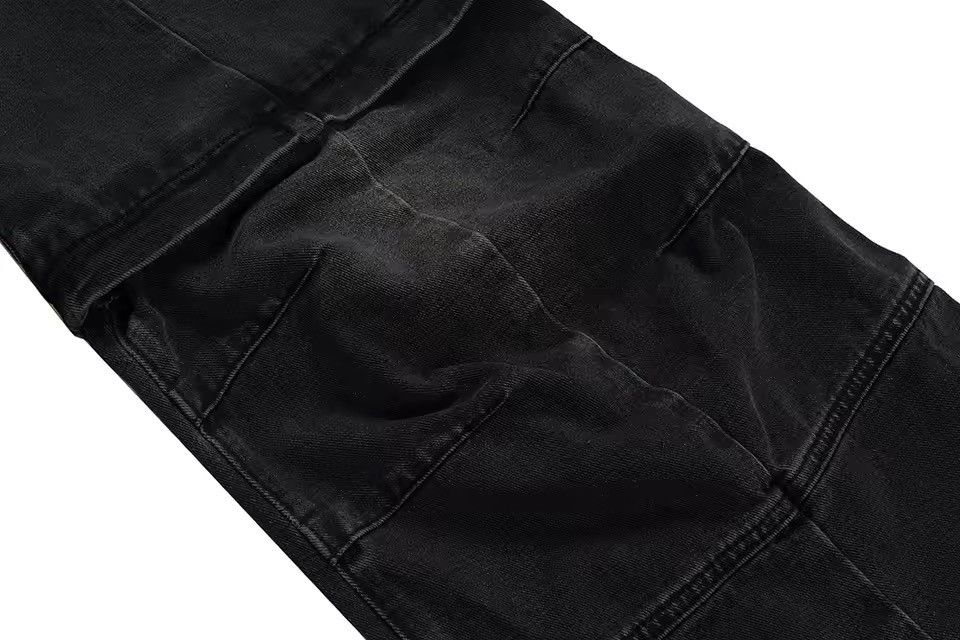 Jean Distressed Detachable Flared Bootcut Retro Jeans + Shorts Size US 34 / EU 50 - 8 Thumbnail