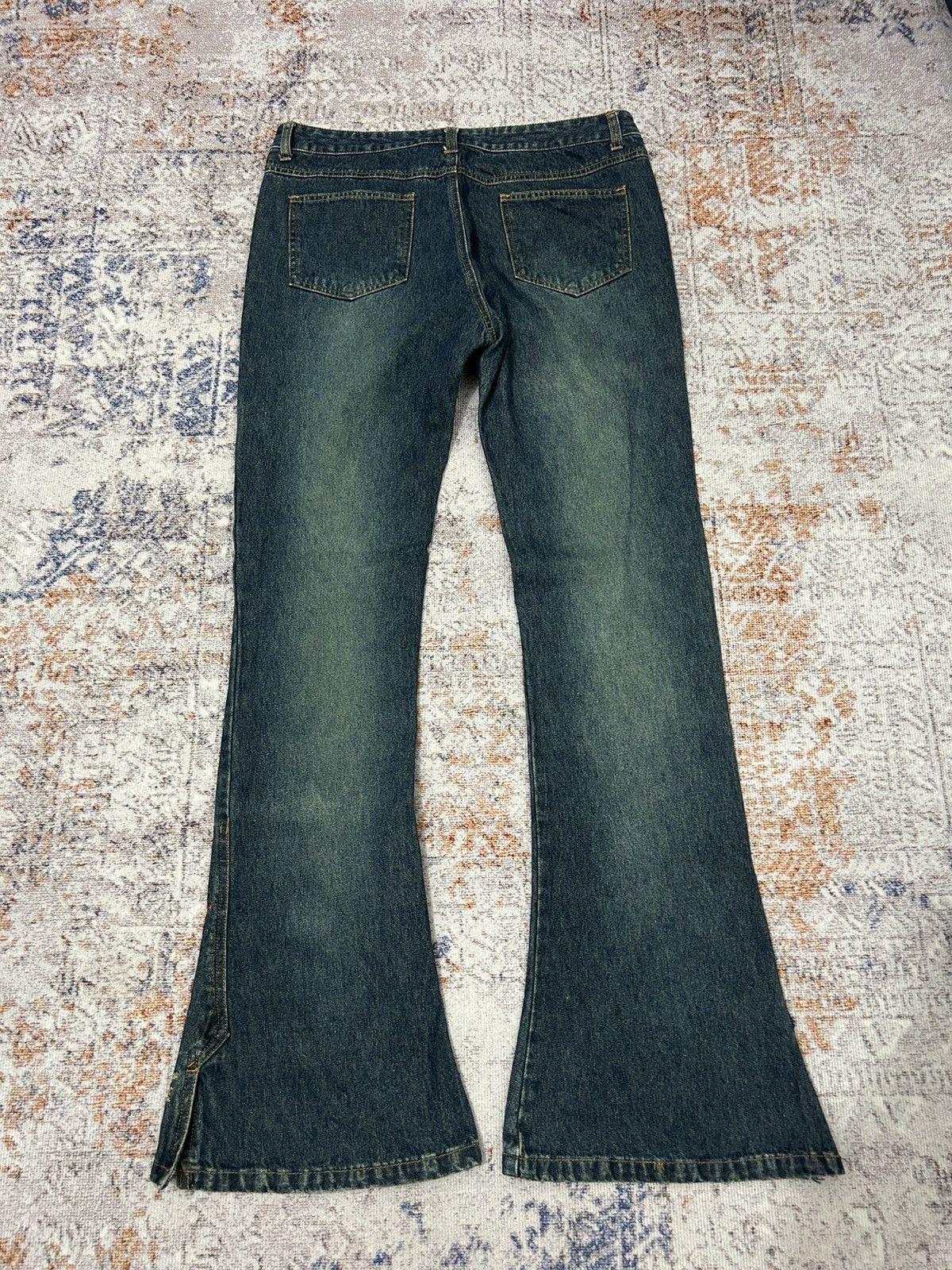If Six Was Nine Jouer Aux Echecs Flared Bell Buttom Jeans Size US 32 / EU 48 - 3 Thumbnail