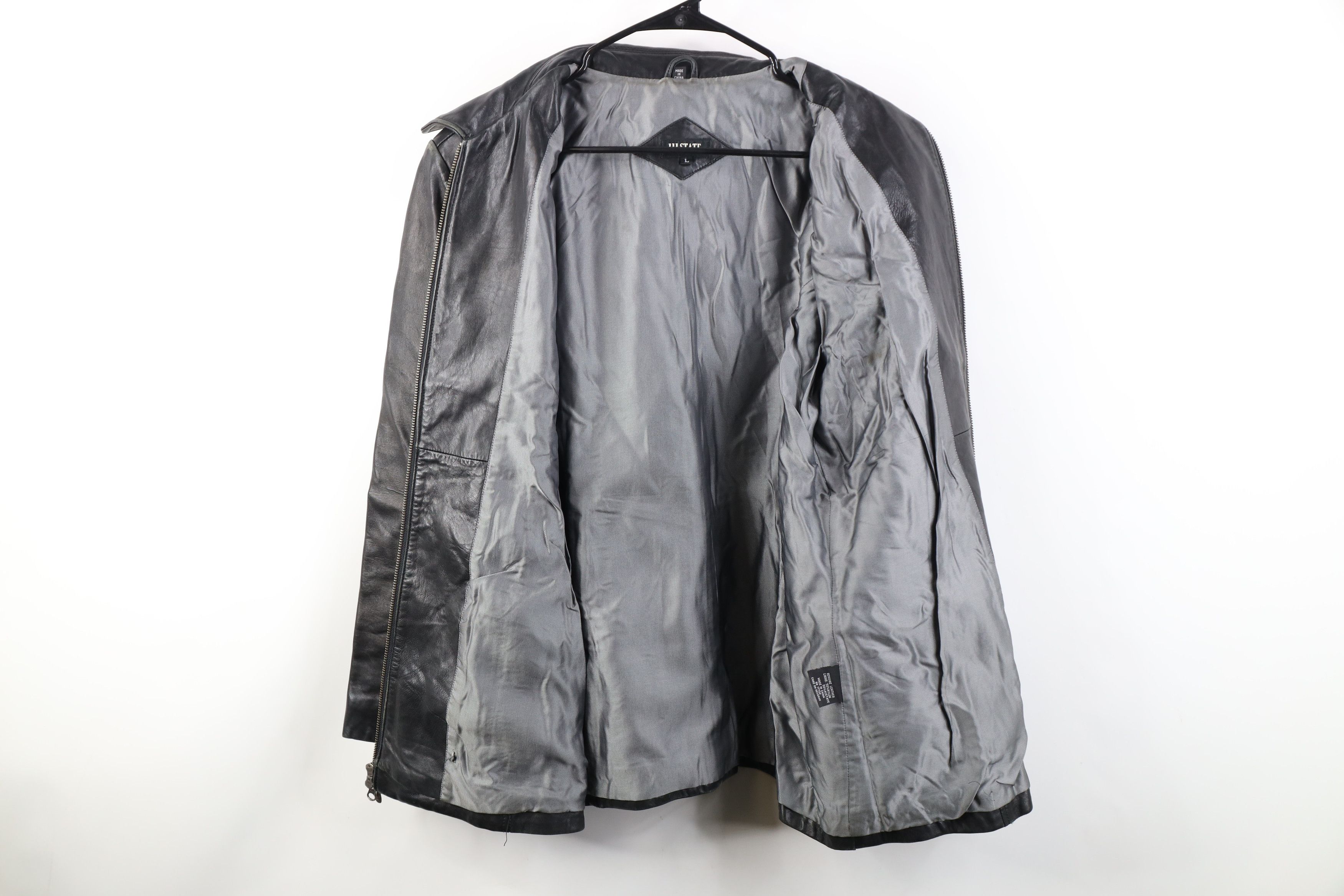 Vintage Vintage 90s Streetwear Soft Leather Collared Jacket Black Size US L / EU 52-54 / 3 - 11 Thumbnail