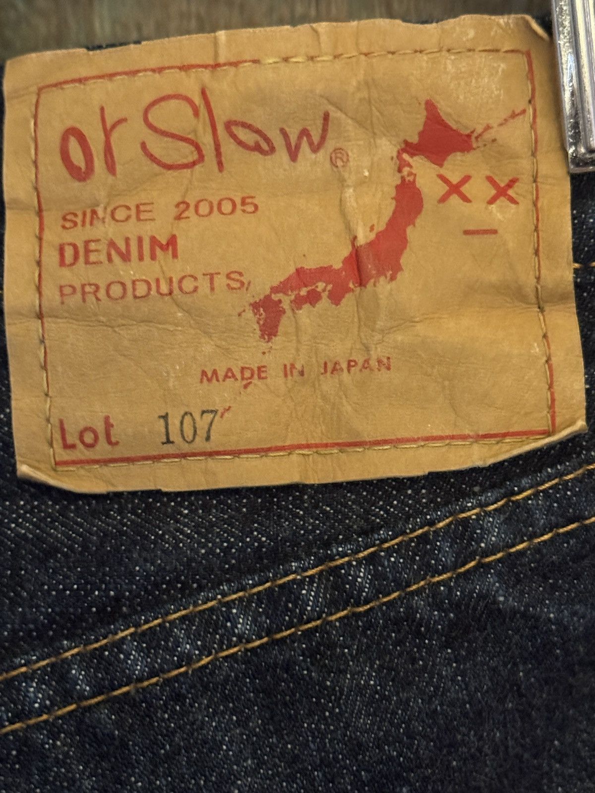 Orslow 107 Ivy Fit Indigo Selvedge Denim Jeans Size US 33 - 4 Thumbnail