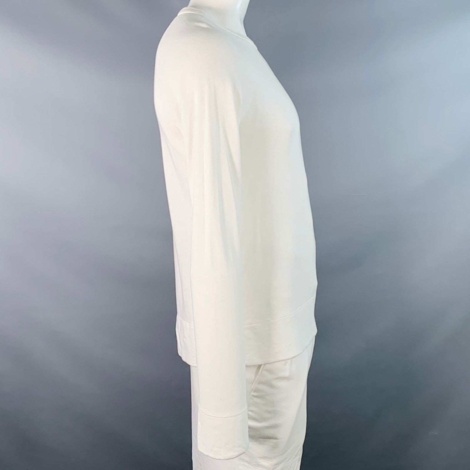James Perse JAMES PERSE Size S White Cotton Crew Neck Sweatshirt Size US S / EU 44-46 / 1 - 2 Thumbnail