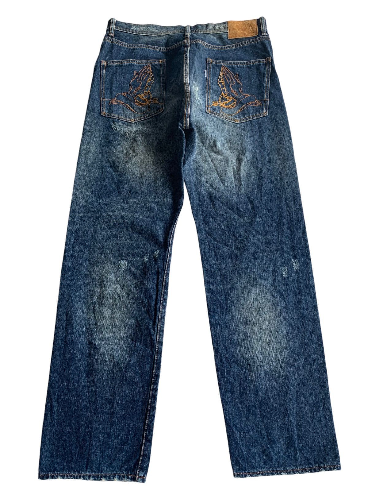 Japanese Brand × Kapital Santeria Eyedy Rare Selvedge Distressed Denim Size US 33 - 3 Thumbnail