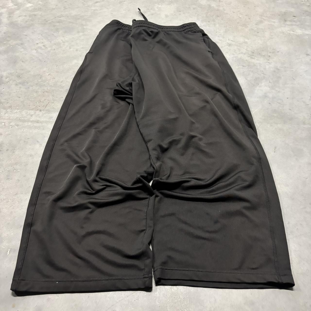 Japanese Brand × Vintage Crazy Vintage Y2K/2000s Baggy Black Drill Streetwear Loose Fit Track Pants! Size US 36 / EU 52 - 3 Thumbnail