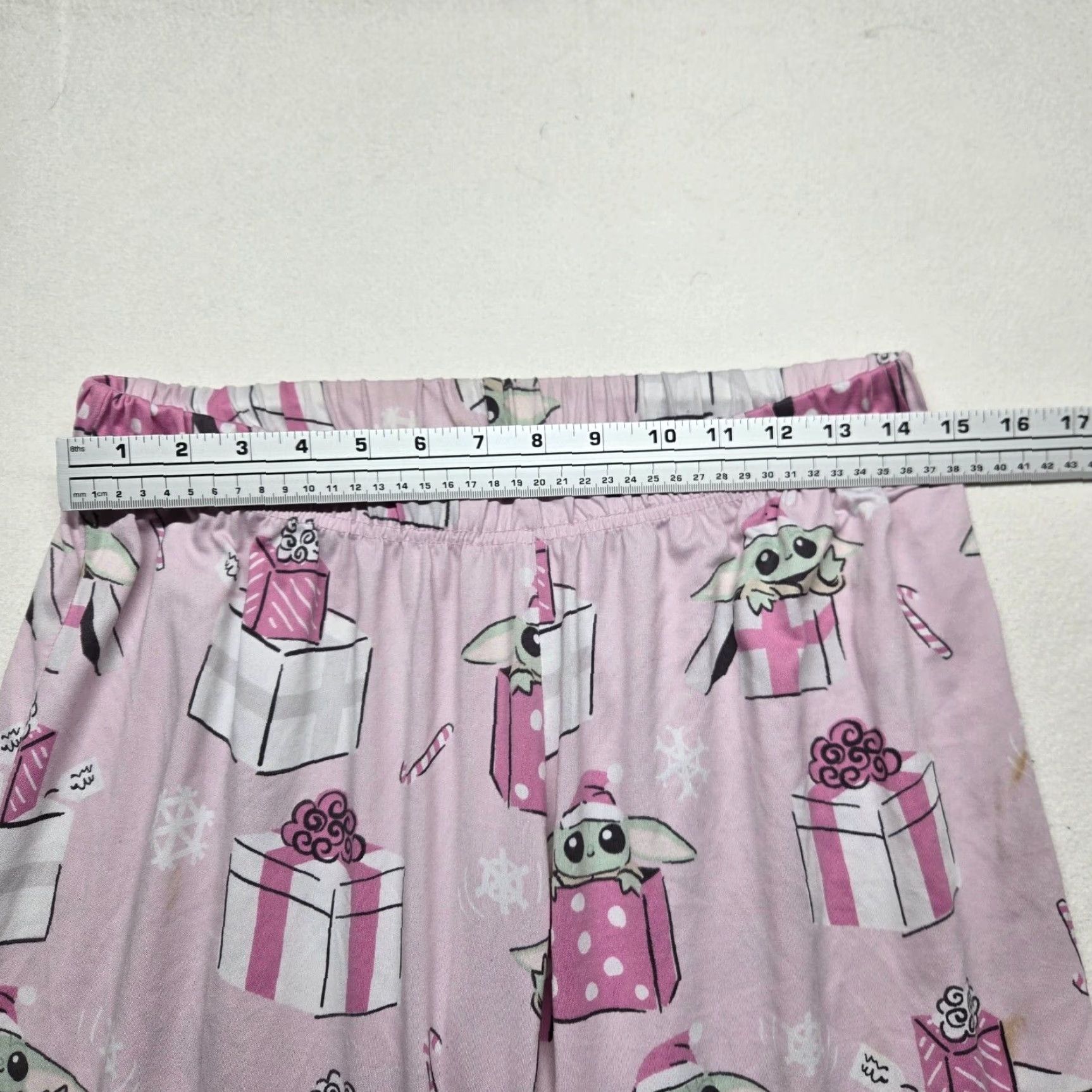 Star Wars Star Wars Pajama Pants Women L Pink Yoda The Mandalorian Sleep Jogger Pants Graphic Print Size 36" / US 14 / IT 50 - 5 Thumbnail
