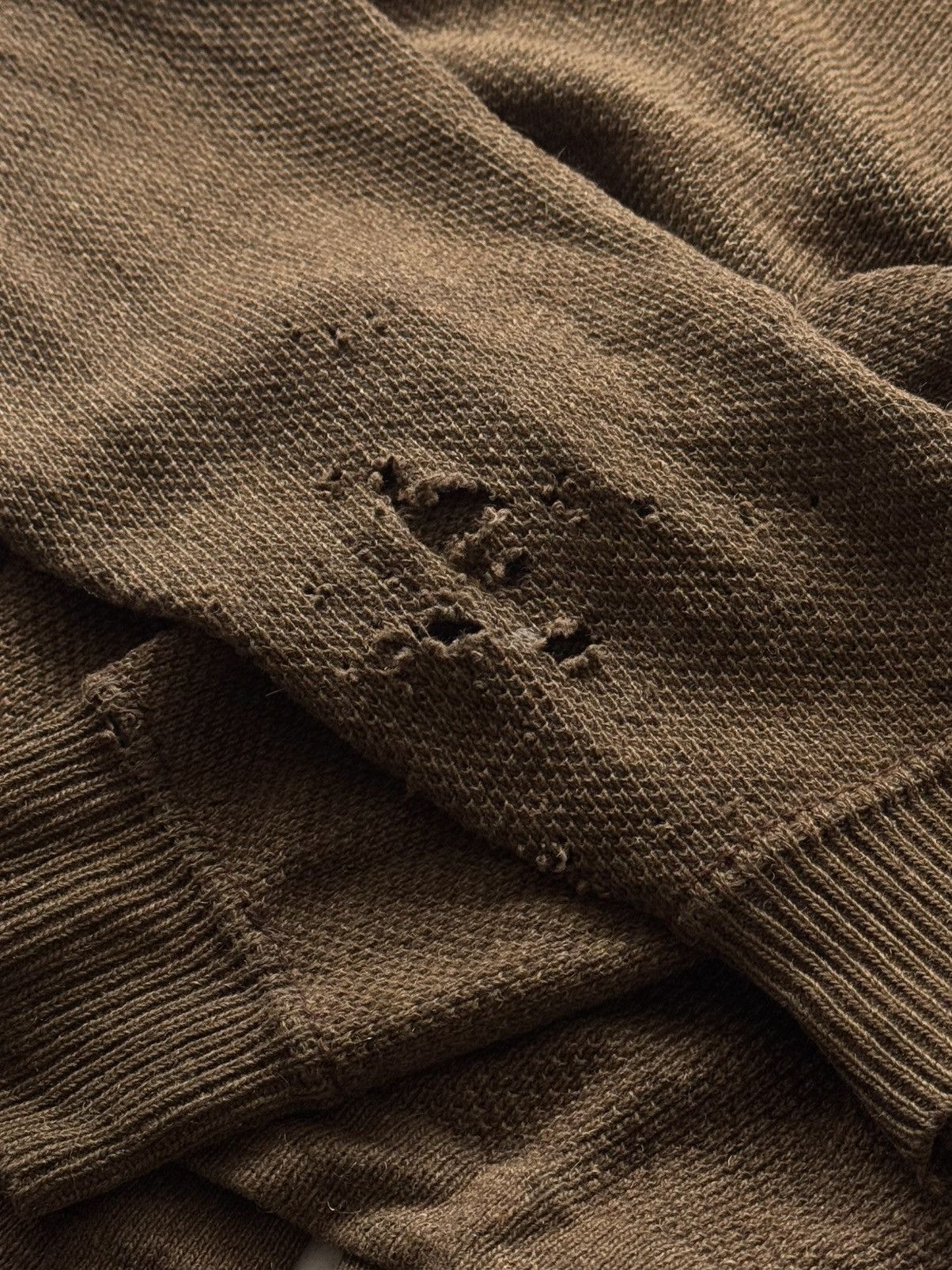 Vintage 1930s German Women's Thrashed Wool Cardigan Size S / US 4 / IT 40 - 6 Thumbnail
