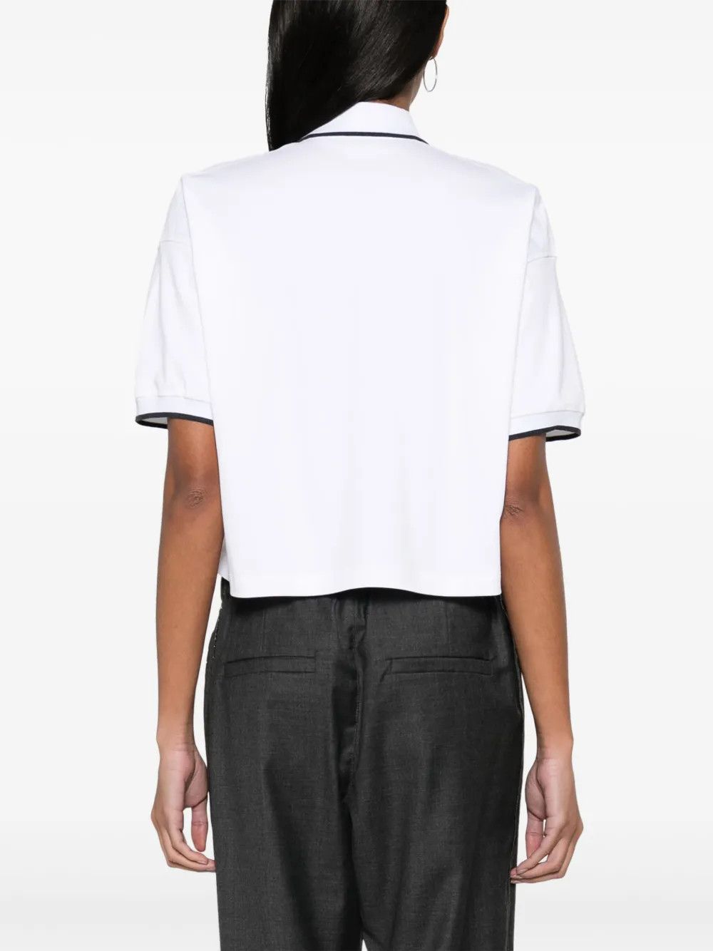 Brunello Cucinelli o1w1db10825 Polo T-Shirt in White Size XL / US 12-14 / IT 48-50 - 4 Thumbnail