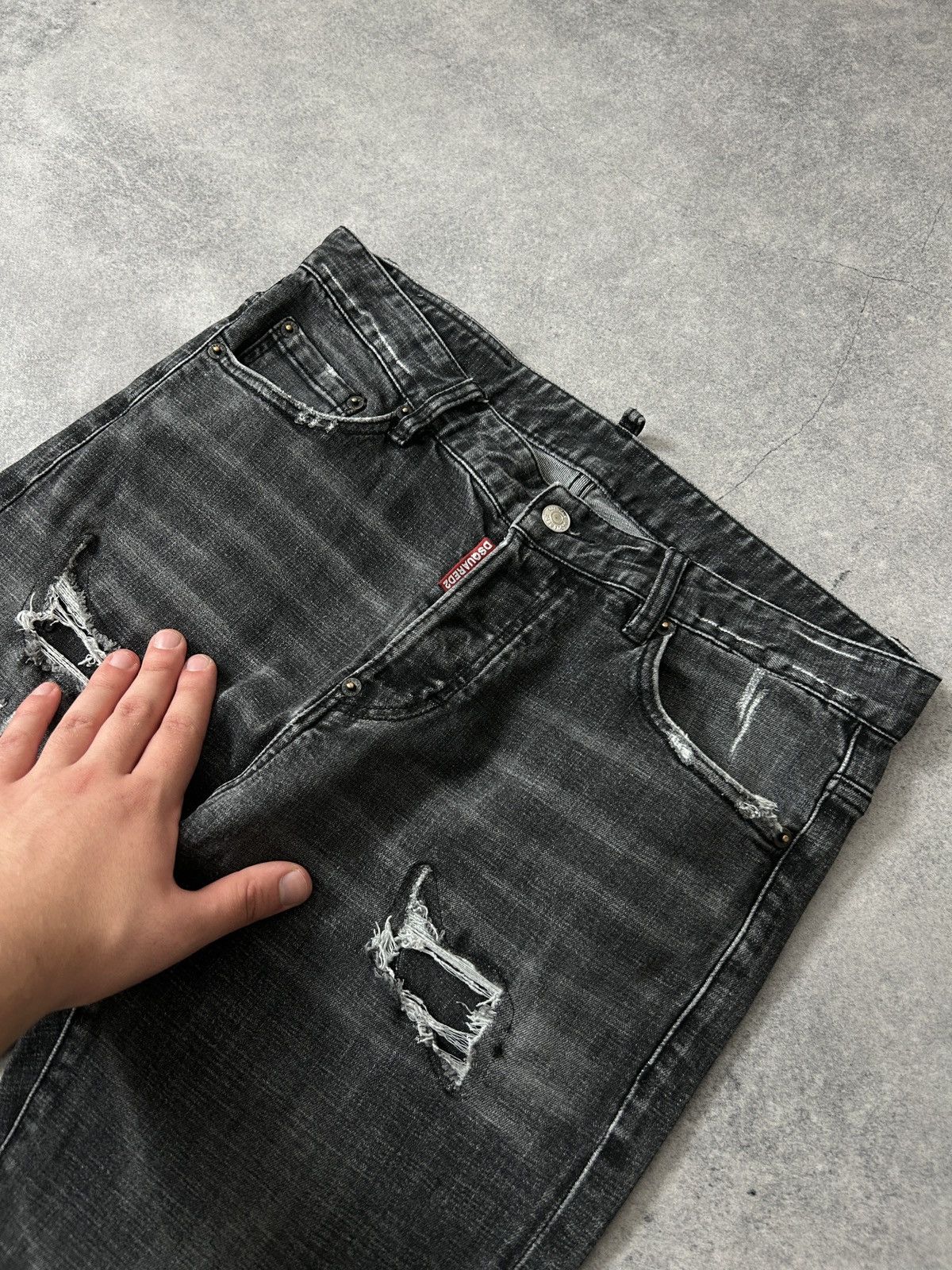 Dsquared2 Dsquared2 skinny distressed black denim jeans Size US 32 / EU 48 - 3 Thumbnail