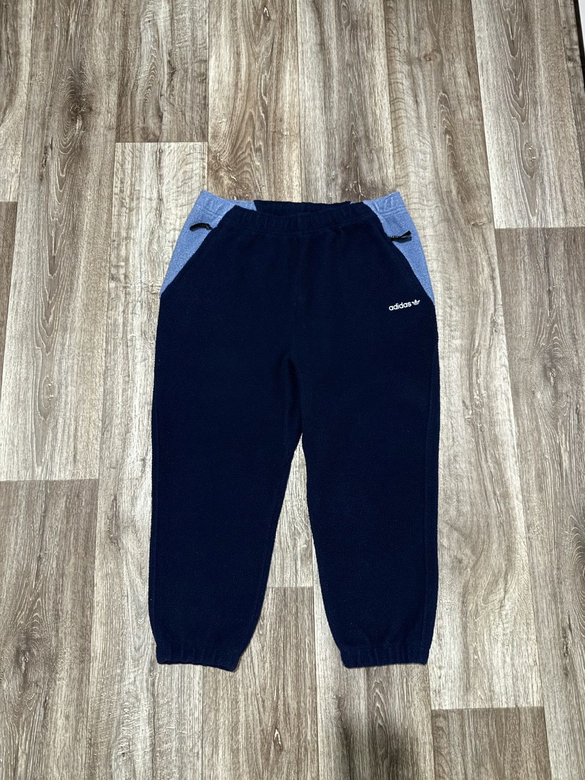 Adidas ADIDAS FLEECE SWEATPANTS MEN’S NAVY BLUE RARE Y2K PANTALONE Size US 35 - 6 Thumbnail