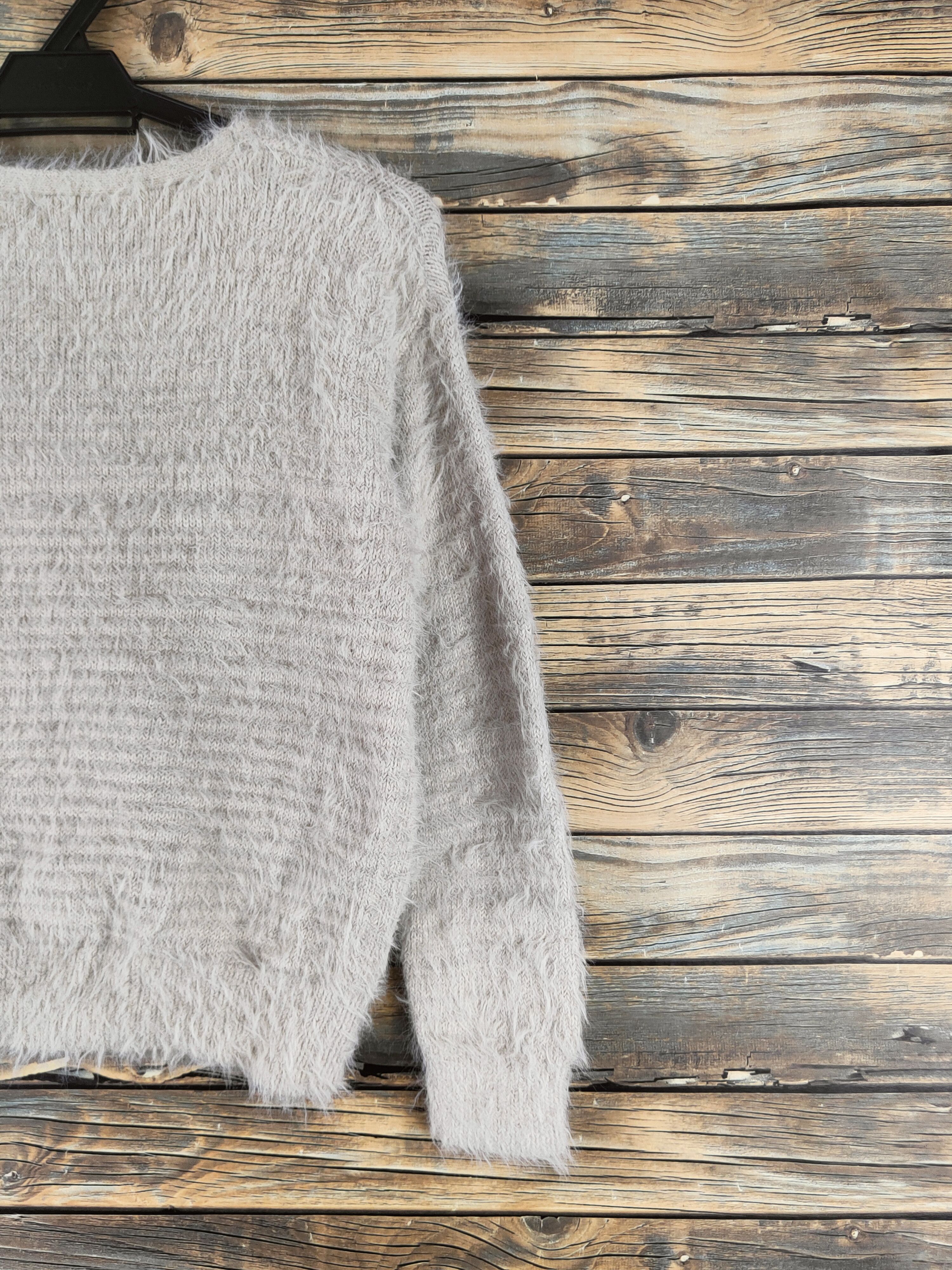 Japanese Brand DL Te Chici Terrasse Beige Fur Mohair Knitwear #46-450 Size XS / US 0-2 / IT 36-38 - 9 Thumbnail