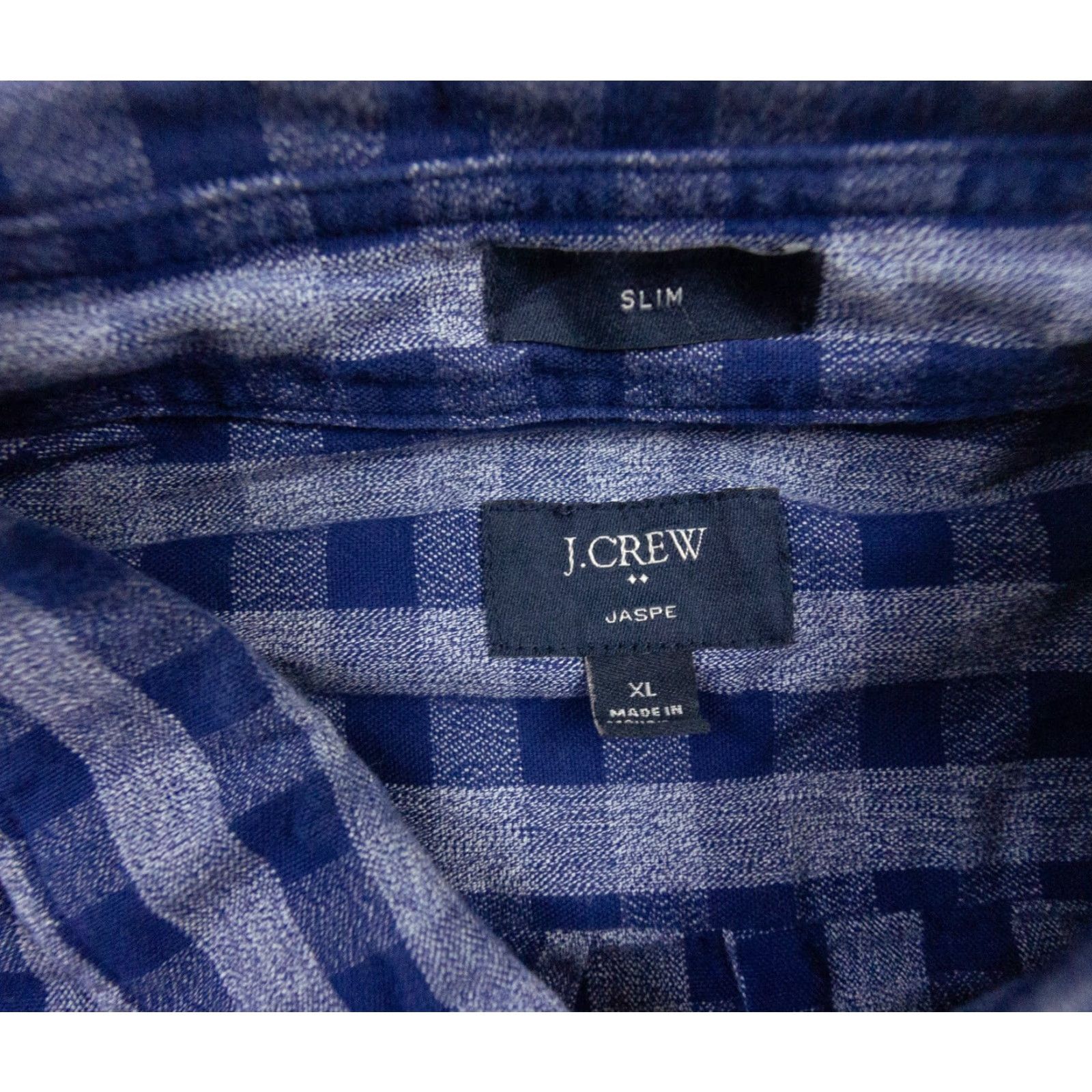 J.Crew VINTAGE J.CREW Men's Shirt Long Sleeve Button Up Plaid Cotton Fall Spring Summer Winter XL Blue Preppy Size US XL / EU 56 / 4 - 6 Thumbnail