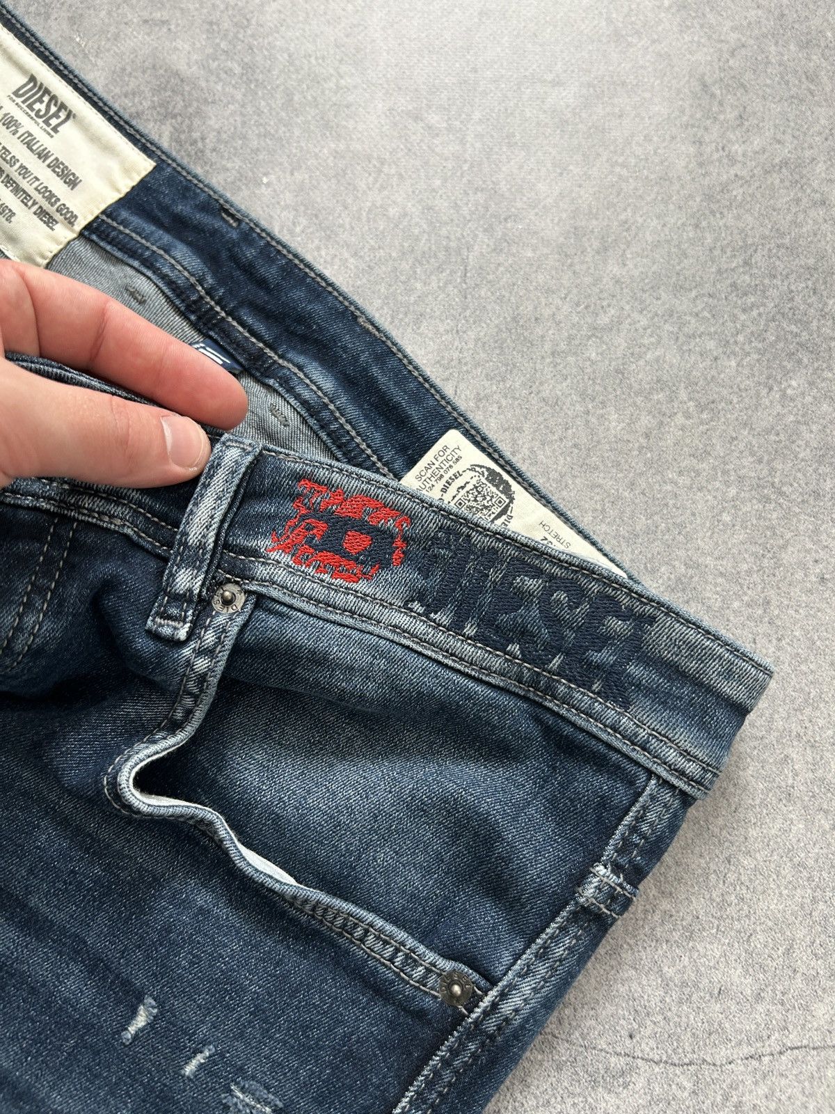 Diesel Diesel D-EETER jeans mens skinny distressed mens size 32/33 Size US 32 / EU 48 - 6 Thumbnail