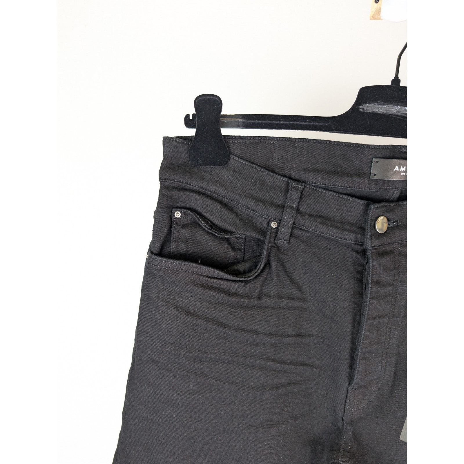 Amiri o1rshd1 MA Swirl Crystal Skinny Denim Jeans in Black Size US 34 / EU 50 - 6 Thumbnail