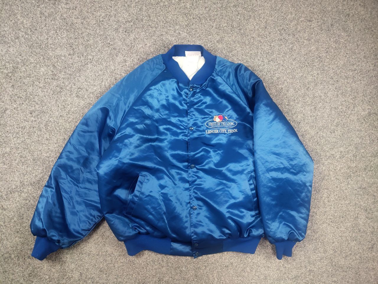 Fruit Of The Loom Vintage 80's Delta Logo Fruit Of The Loom Bomber Jacket Size US XL / EU 56 / 4 - 2 Thumbnail