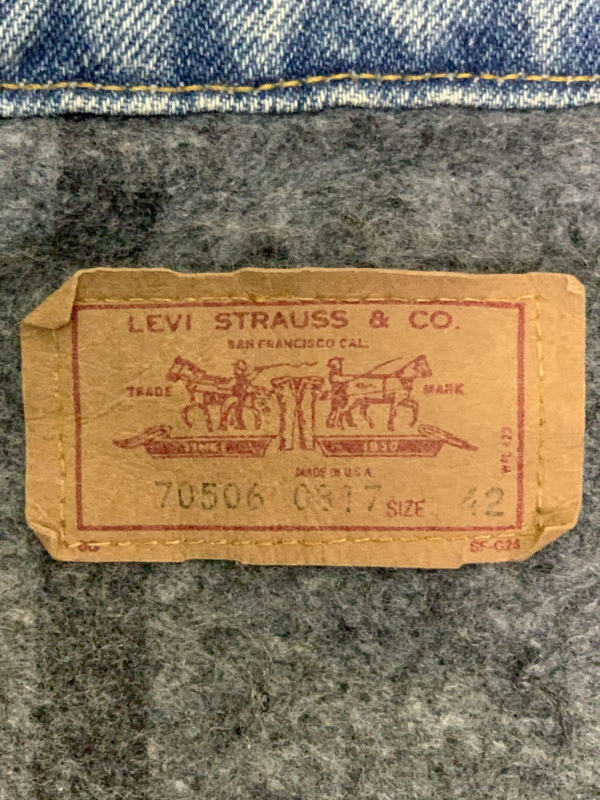 Levi's Vintage Clothing Rare Design Vintage Levi’s Lot 70506 Trucker Jackets Size M / US 6-8 / IT 42-44 - 4 Thumbnail