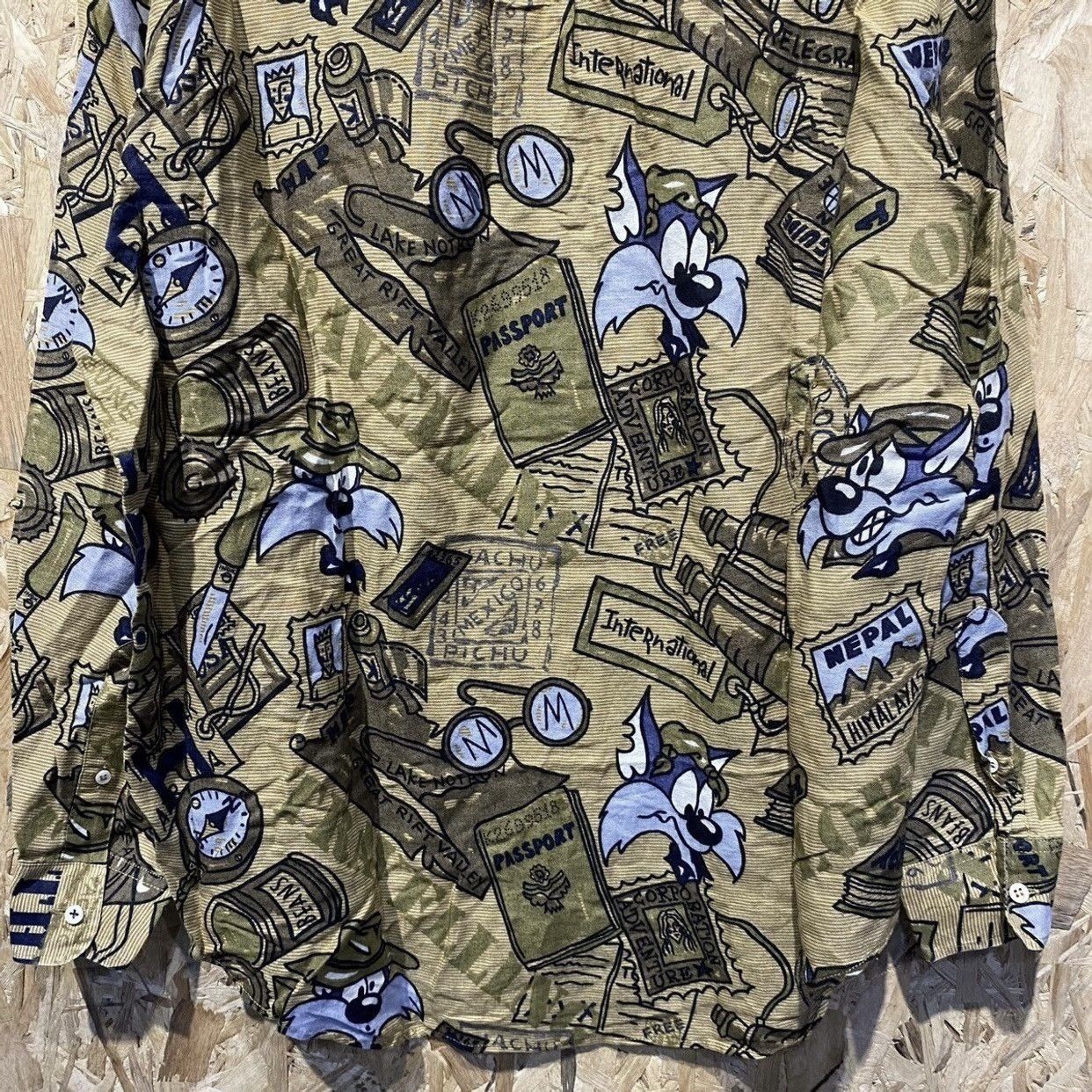 Jean Charles De Castelbajac Vintage JC de Castelbajac x Looney Tunes AOP Button Up Shirt Size US XL / EU 56 / 4 - 5 Thumbnail
