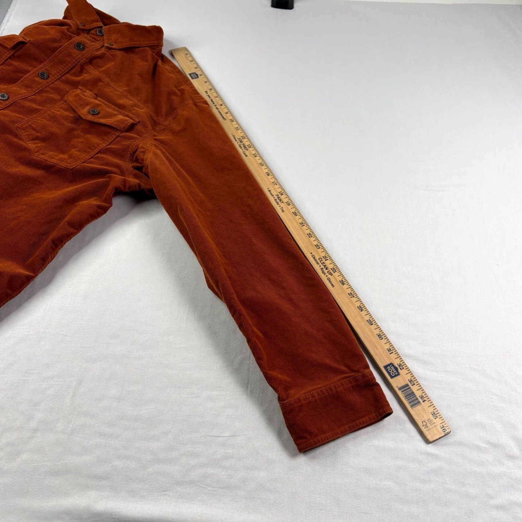 CO Duluth Shirt Mens XLT Tall Orange Corduroy Button Up Untucked Relaxed Size US XL / EU 56 / 4 - 7 Thumbnail