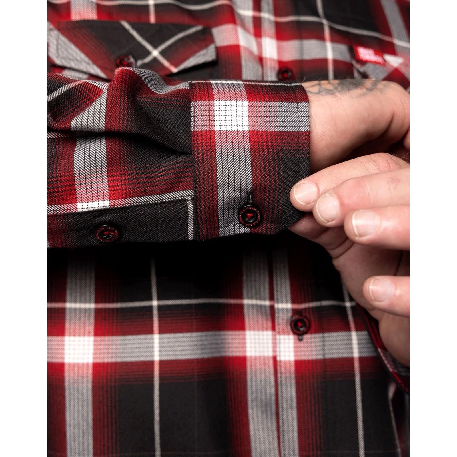 Vintage Dixxon Flannel Iron Maiden 50th Anniversary Shirt Men's L Black Red White Plaid Button-Up Long Sleeve Size US L / EU 52-54 / 3 - 5 Thumbnail