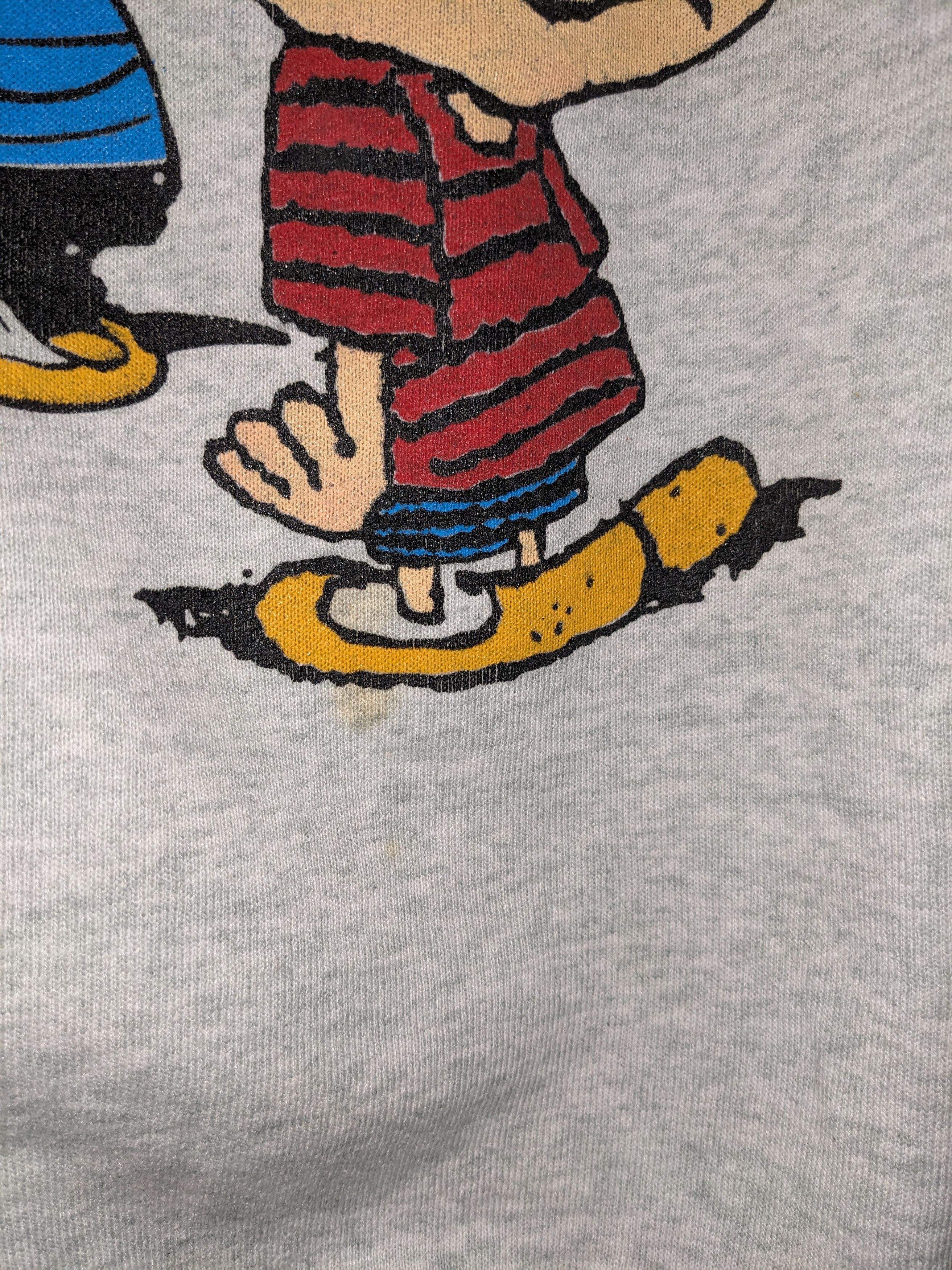 Cartoon Network × Fruit Of The Loom × Vintage Vintage 90s Calvin and Hobbes Every Day Life Sweatshirt Size US XL / EU 56 / 4 - 8 Thumbnail