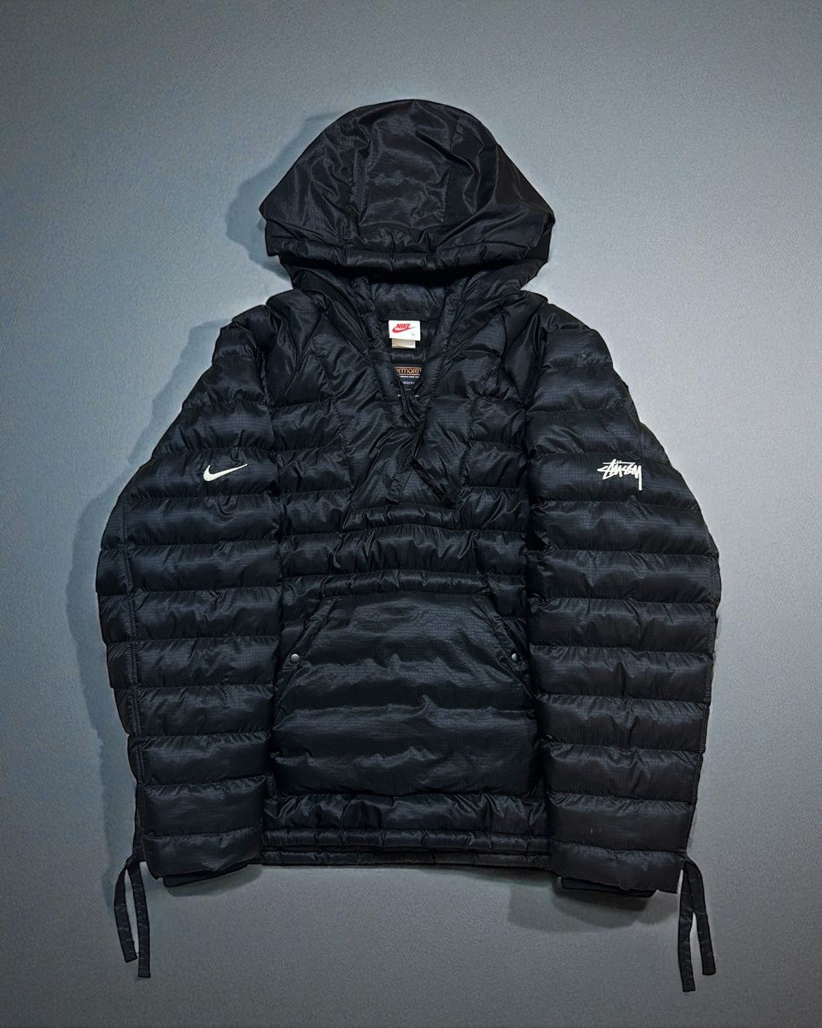 Nike × Stussy Nike Stüssy Insulated Pullover Jacket – Black – XL Size US XL / EU 56 / 4 - 1 Thumbnail