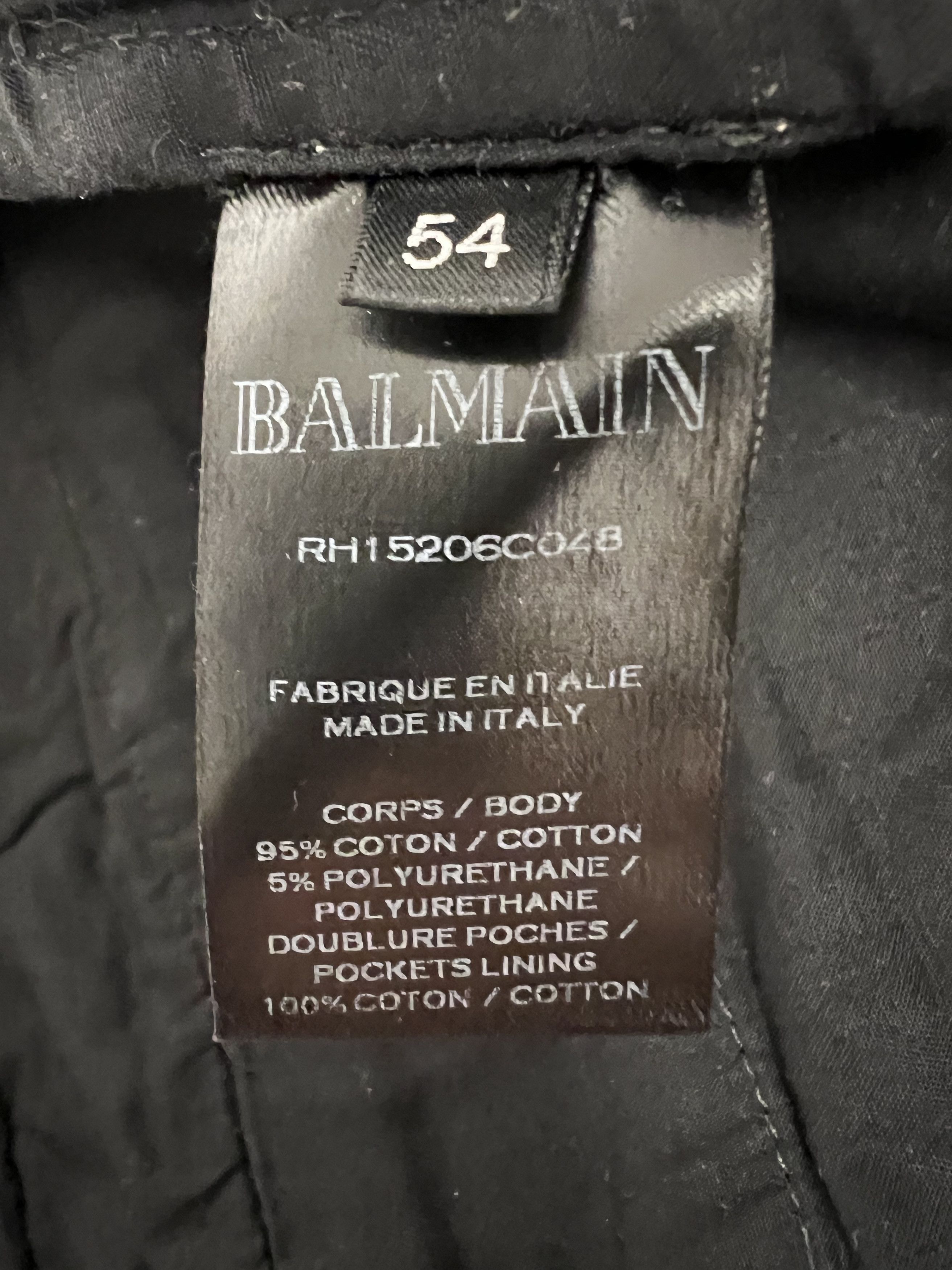 Balmain 690€ BALMAIN PARIS COTTON BLEND CASUAL PANTS MADE IN ITALY Size US 38 / EU 54 - 14 Thumbnail