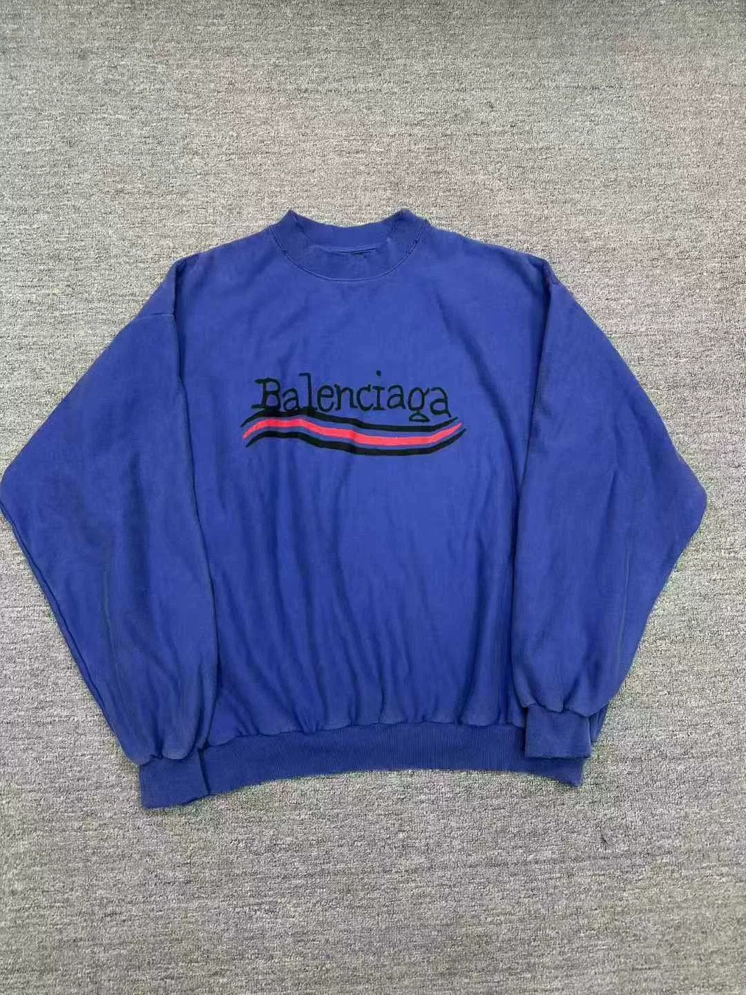 Balenciaga balenciaga wave logo sweatshirt in blue Size US M / EU 48-50 / 2 - 1 Thumbnail