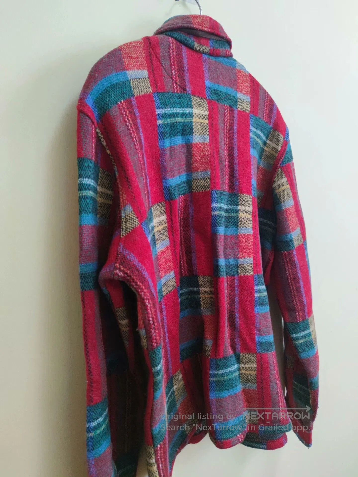 Other Vintage Red Blue Plaid Wool Shirt. Size US M / EU 48-50 / 2 - 3 Thumbnail